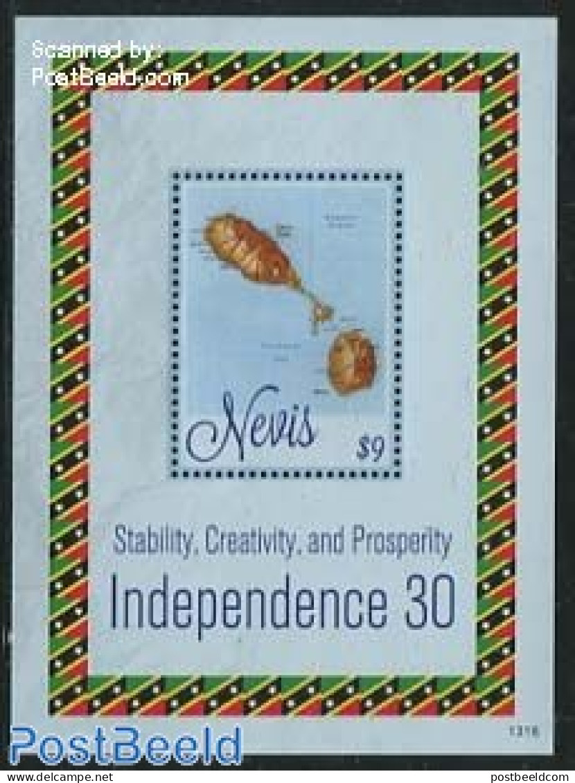 Nevis 2013 30 Years Independence S/s, Mint NH, Various - Maps - Geography