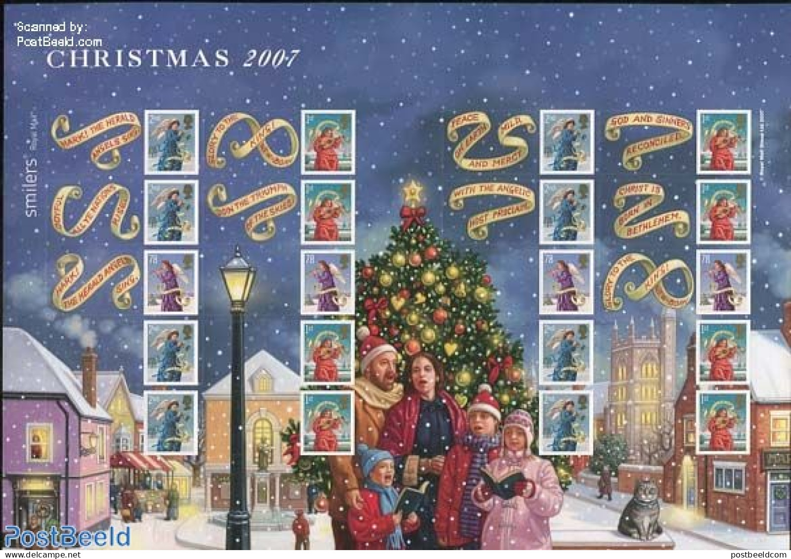 Great Britain 2007 Christmas, Label Sheet, Mint NH, Religion - Christmas - Ungebraucht