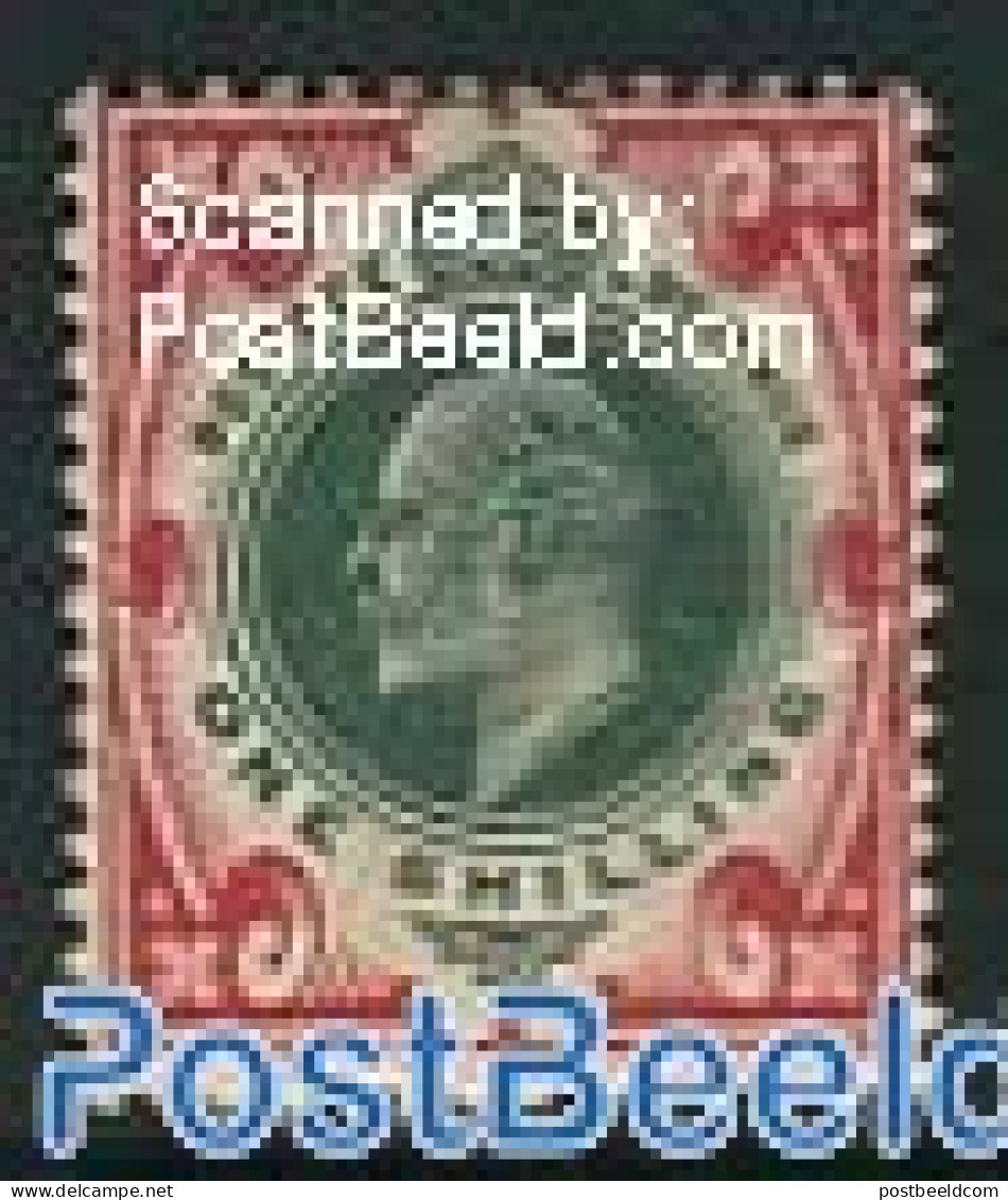 Great Britain 1902 1Sh, Stamp Out Of Set, Unused (hinged) - Nuovi