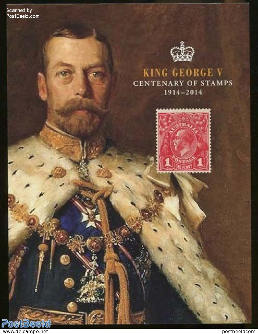 Australia 2014 Centenary Of King George V Stamps, Special S/s In Booklet, Mint NH, Stamp Booklets - Stamps On Stamps - Unused Stamps