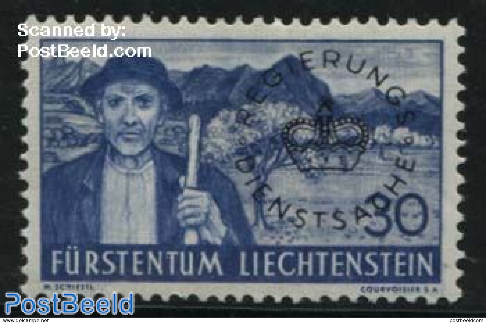 Liechtenstein 1937 30Rp, Stamp Out Of Set, Mint NH - Ongebruikt