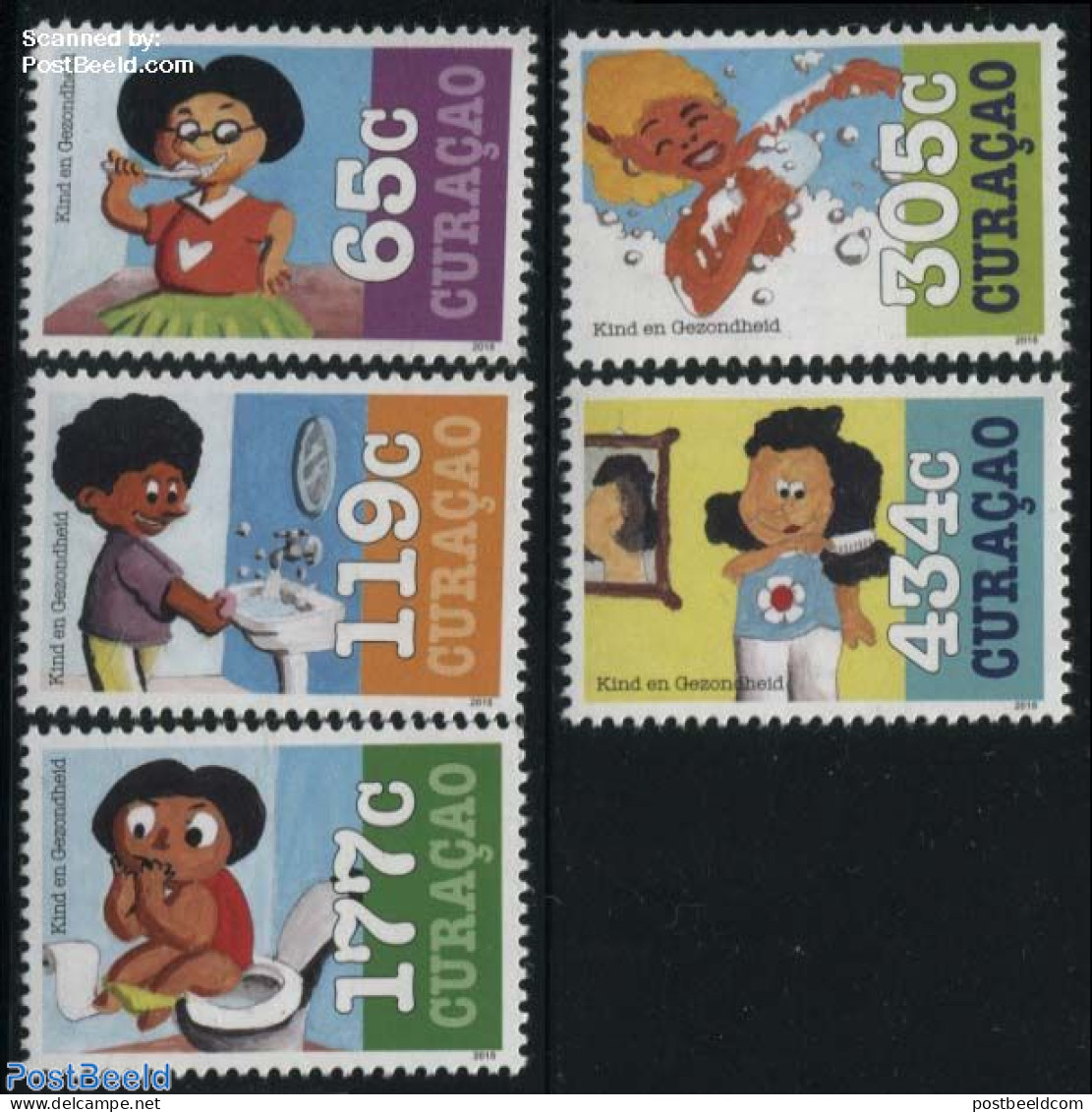 Curaçao 2015 Child Welfare 5v, Mint NH, Health - Dentistry - Niederländische Antillen, Curaçao, Aruba