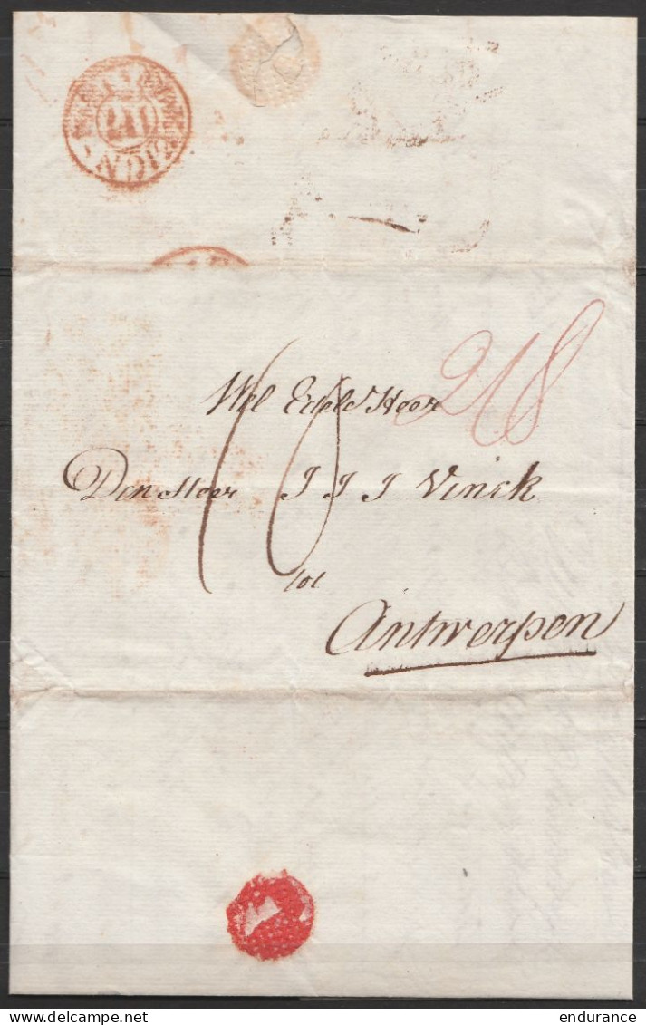 L. Datée 14 Octobre 1814 De LONDON Pour ANTWERPEN - Port "10" (au Dos Càd FOREIGN /204/ 1814) - 1814-1815 (Governo Generale Del Belgio)