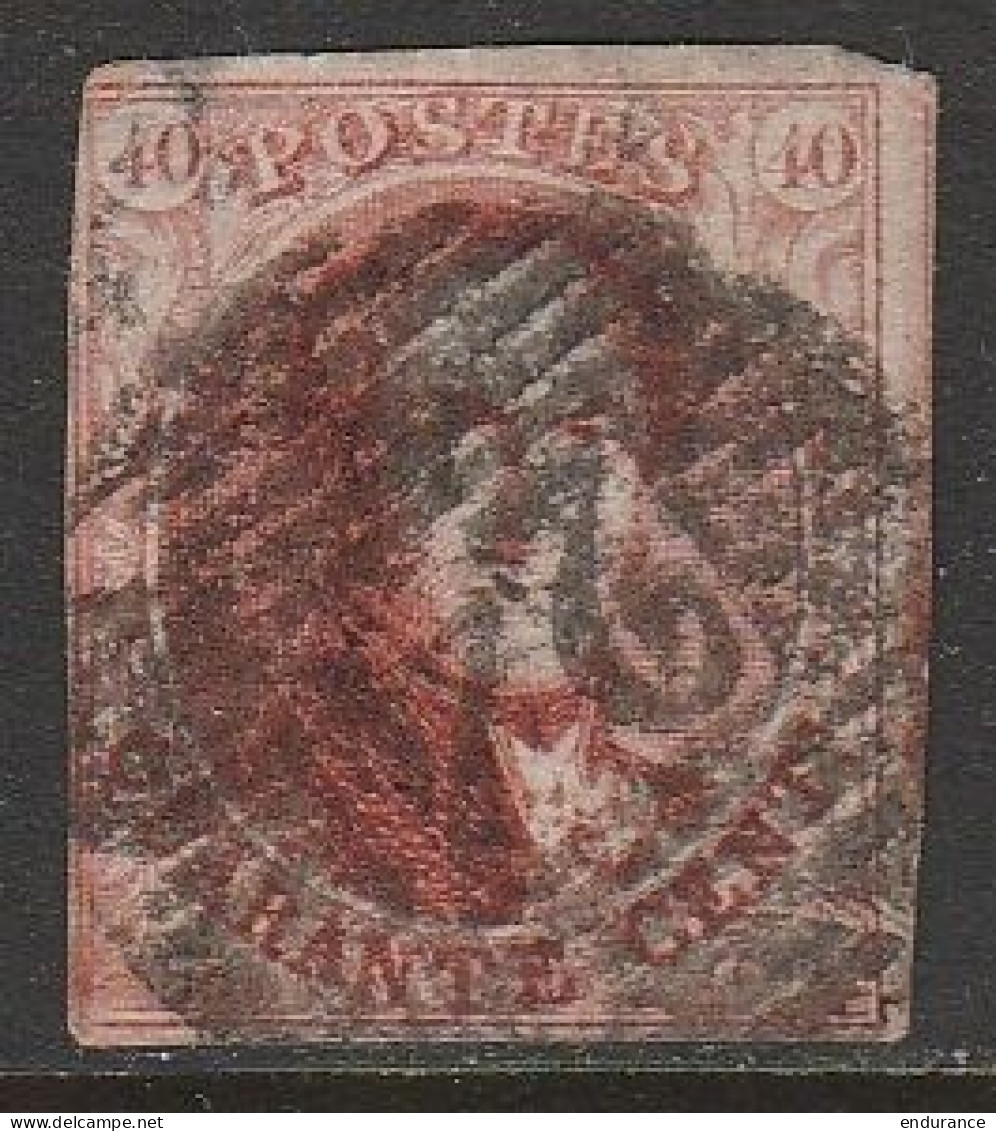 Belgique - N°12A Obl. P24 BRUXELLES - Effleuré Mais 1 Voisin - 1858-1862 Medaglioni (9/12)