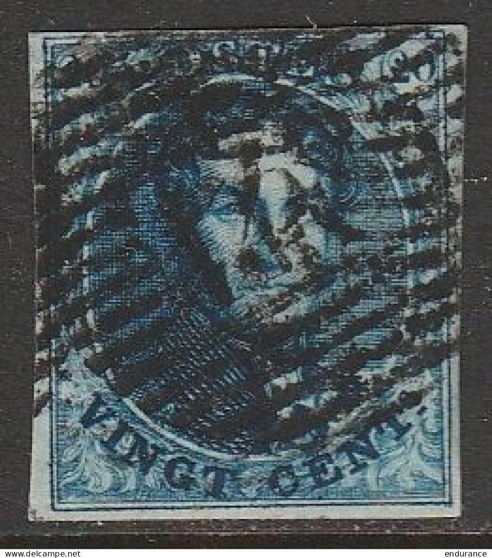 Belgique - N°7Aa Obl. - Margé - 1851-1857 Medallones (6/8)