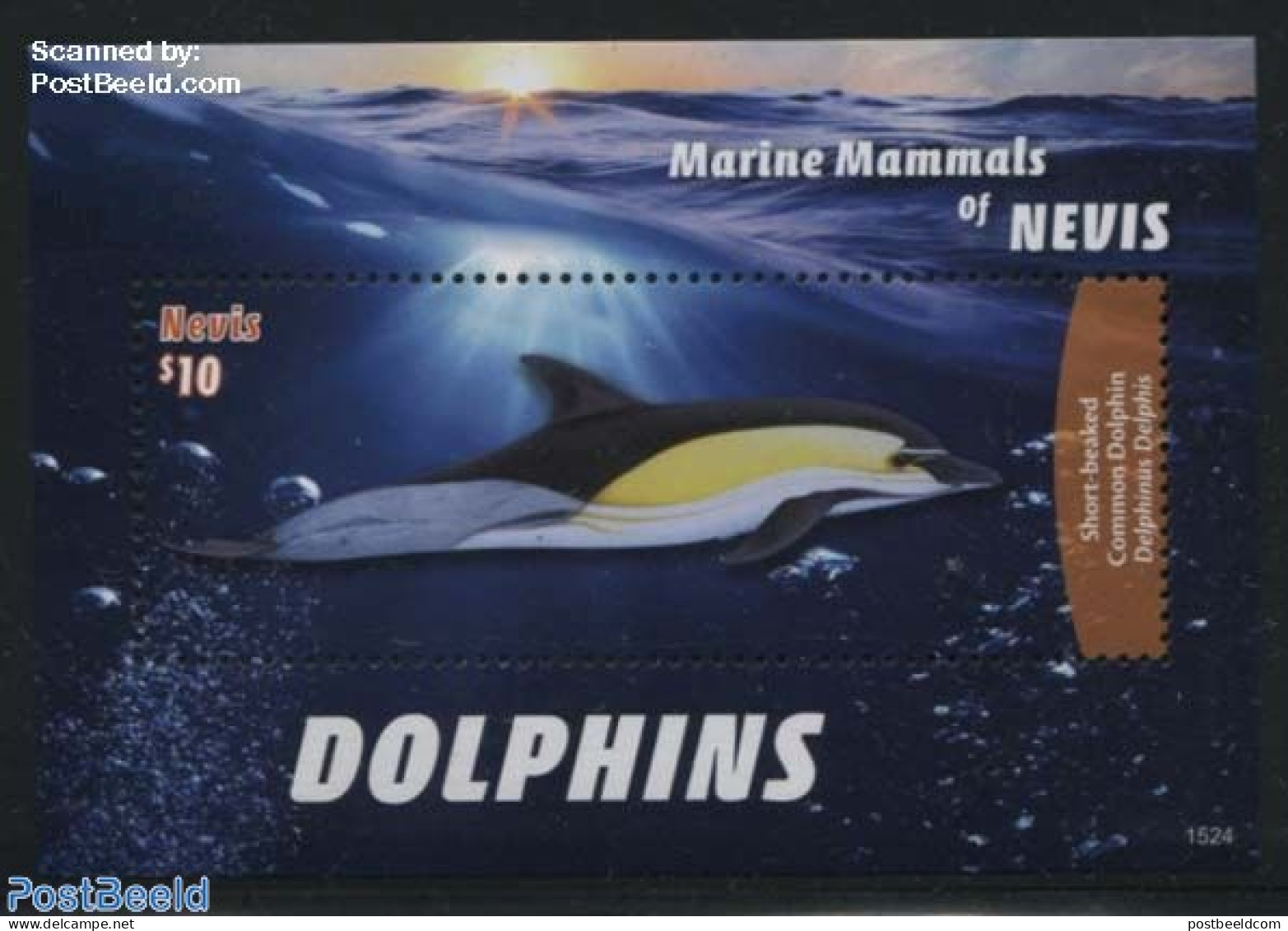 Nevis 2015 Marine Mammals S/s, Mint NH, Nature - Sea Mammals - St.Kitts-et-Nevis ( 1983-...)