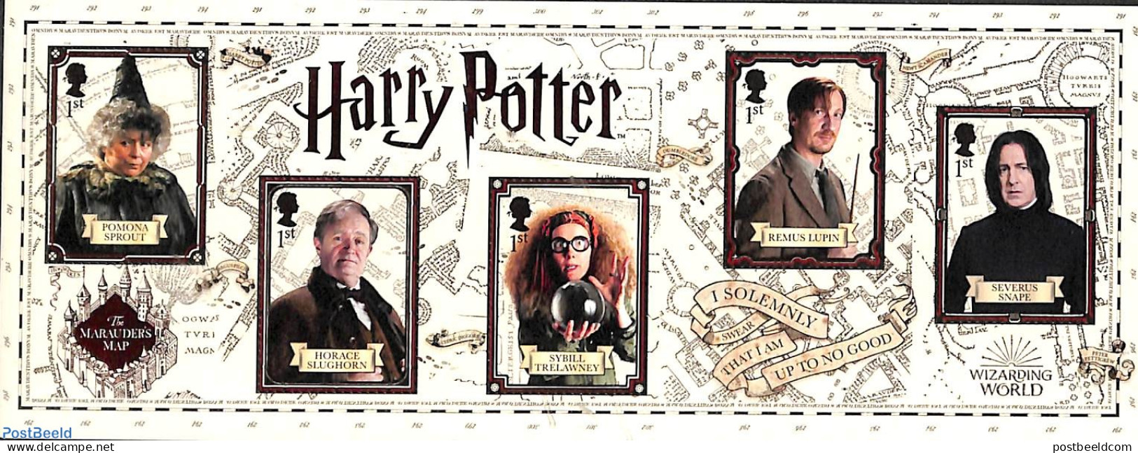 Great Britain 2018 Harry Potter 5v M/s S-a, Mint NH, Art - Children's Books Illustrations - Harry Potter - Unused Stamps