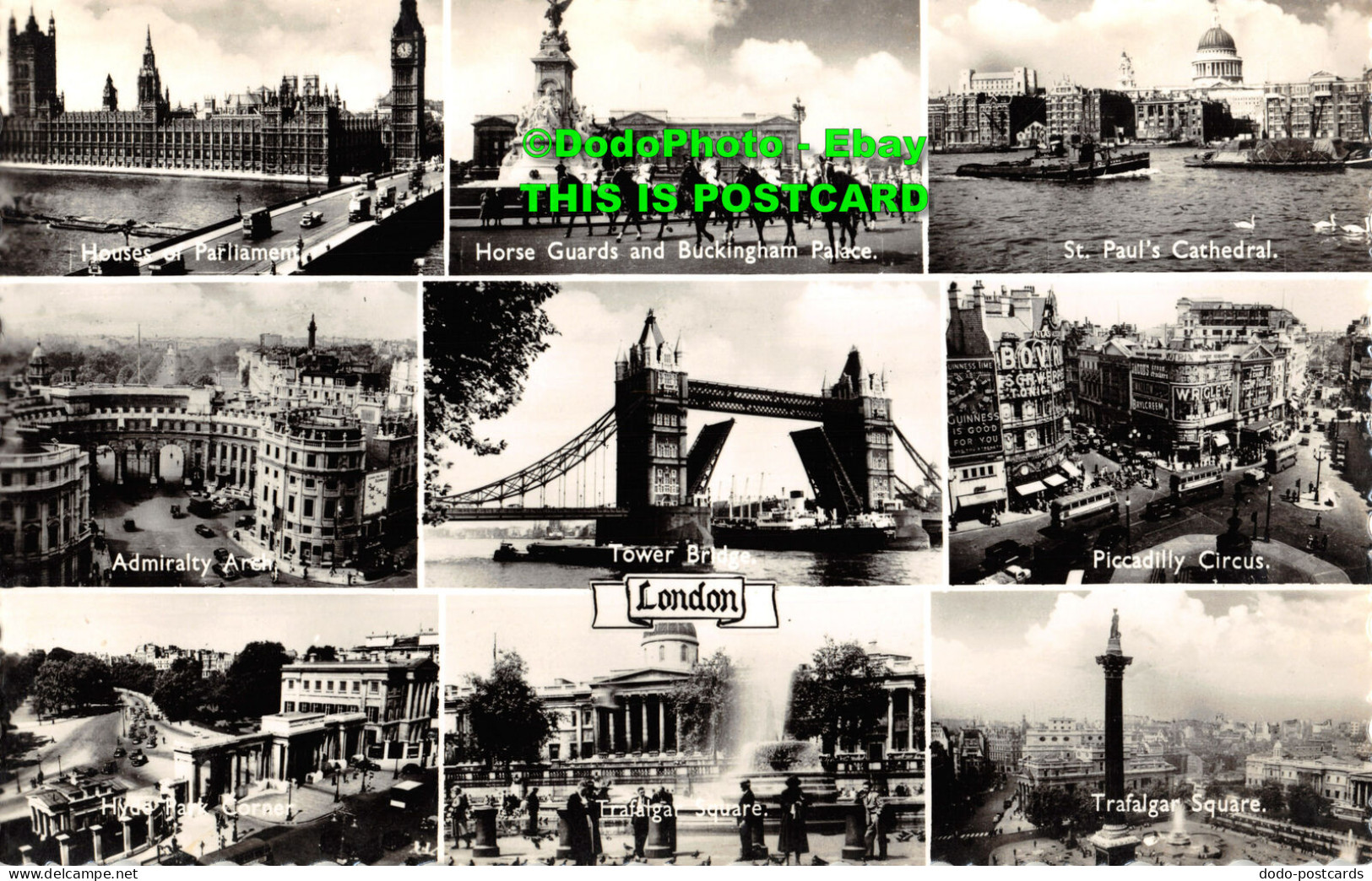 R434396 London. The Photographic Greeting Card. RP. Multi View - Sonstige & Ohne Zuordnung