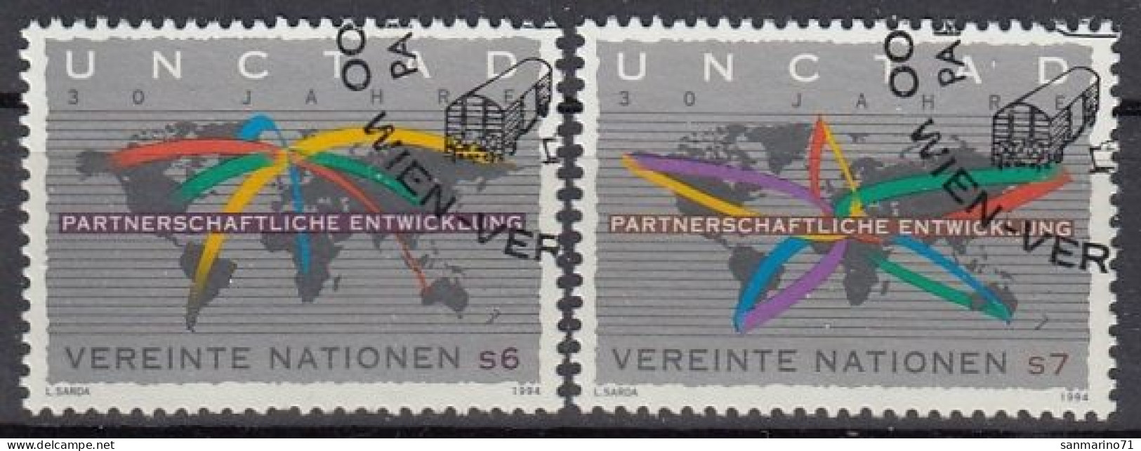 UNITED NATIONS Vienna 176-177,used - Usati