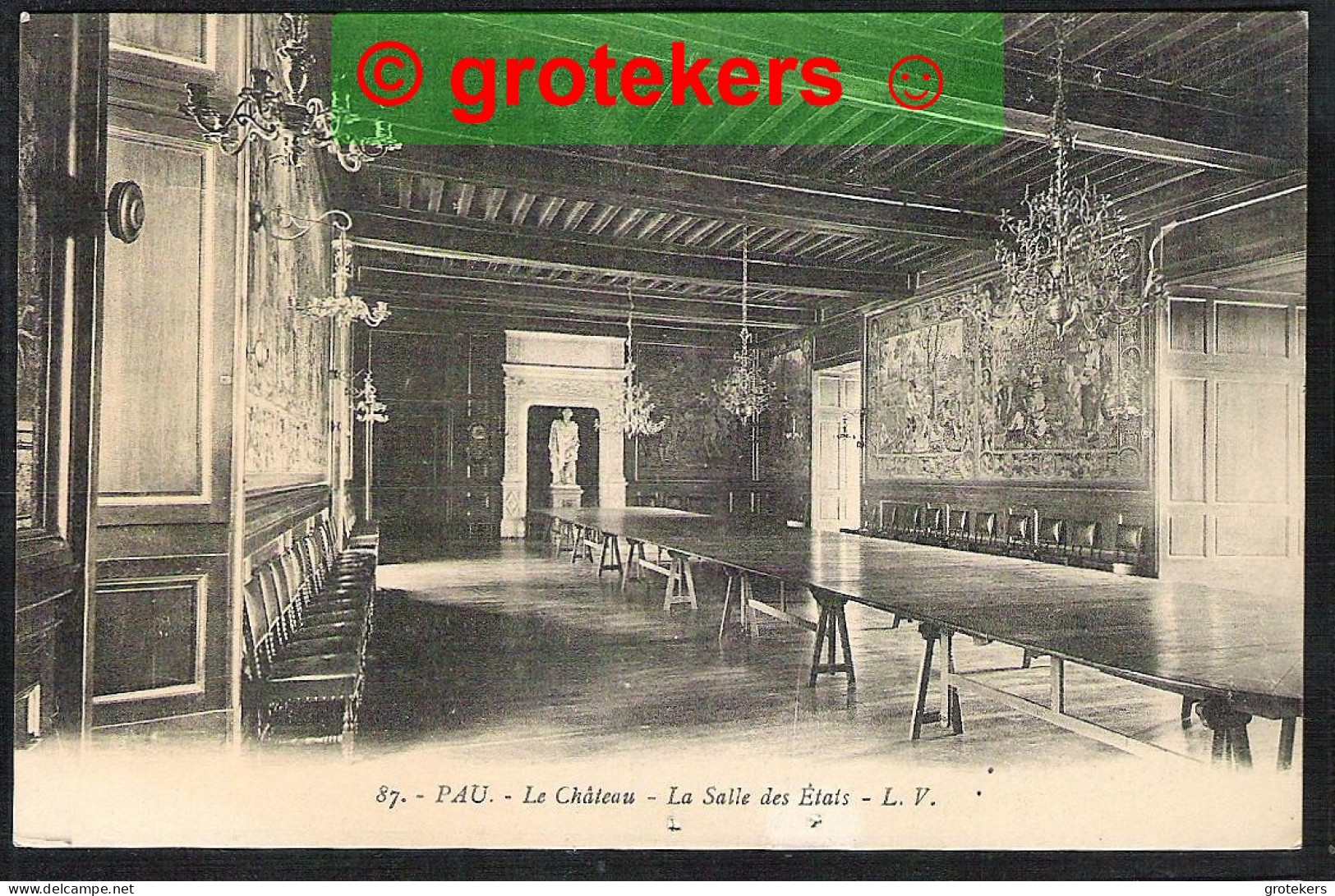 PAU Le Château, La Salle Des États ± 1910 - Pau