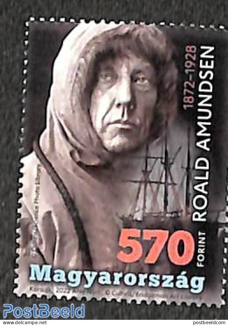 Hungary 2022 Roald Amundsen 1v, Mint NH, History - Science - Transport - Explorers - The Arctic & Antarctica - Ships A.. - Neufs