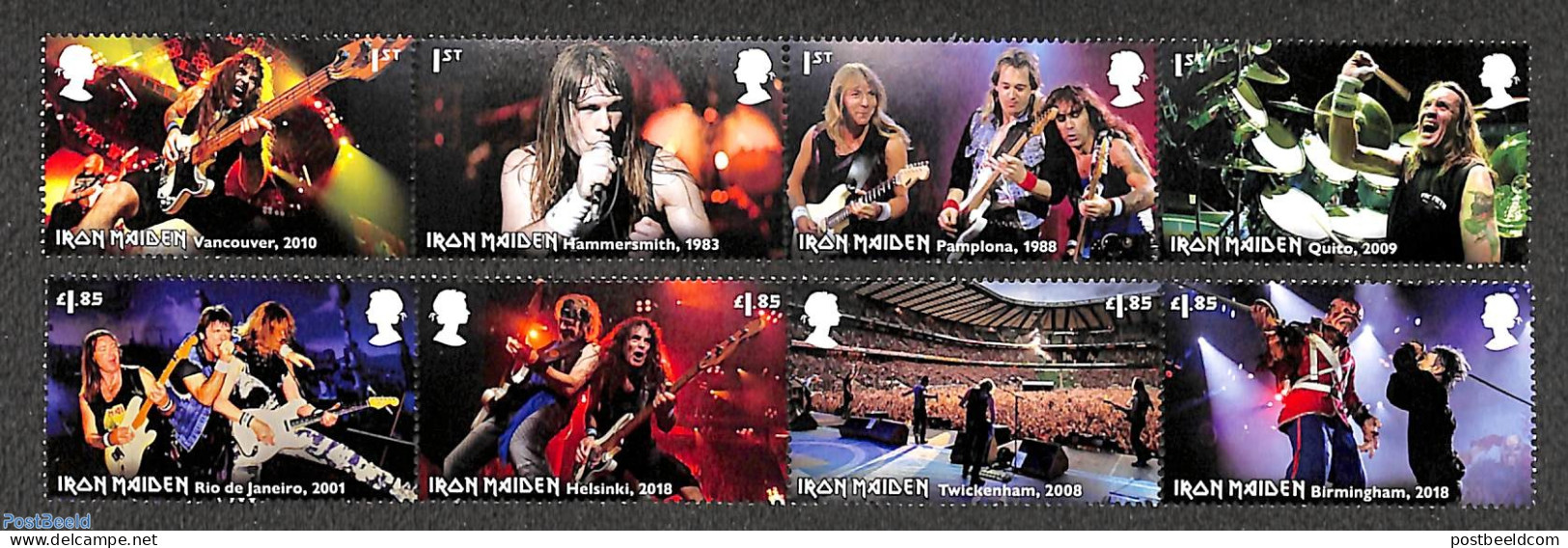 Great Britain 2023 Iron Maiden 8v (2x[:::]), Mint NH, Performance Art - Music - Popular Music - Unused Stamps