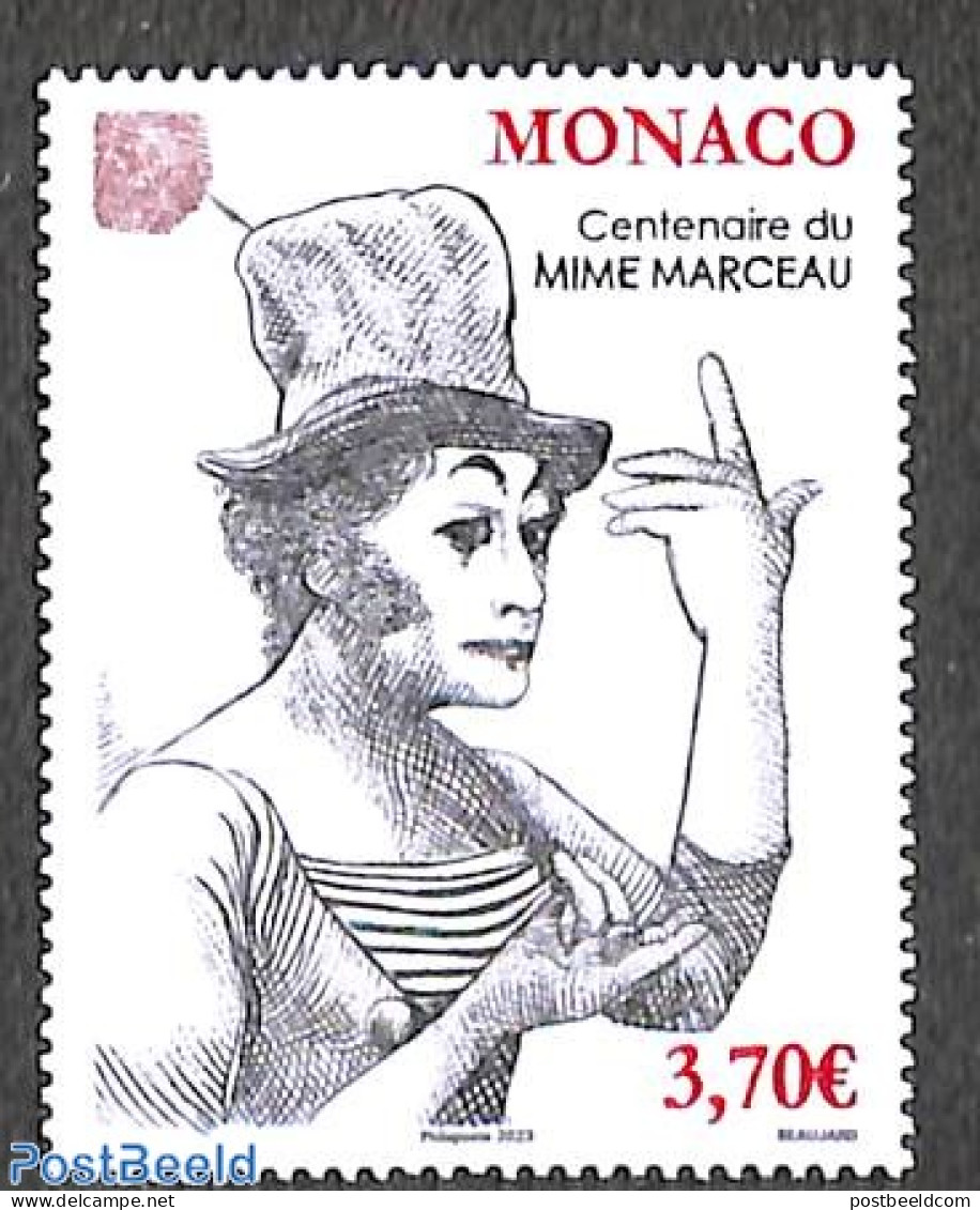 Monaco 2023 Mime Marceau 1v, Mint NH, Performance Art - Theatre - Unused Stamps