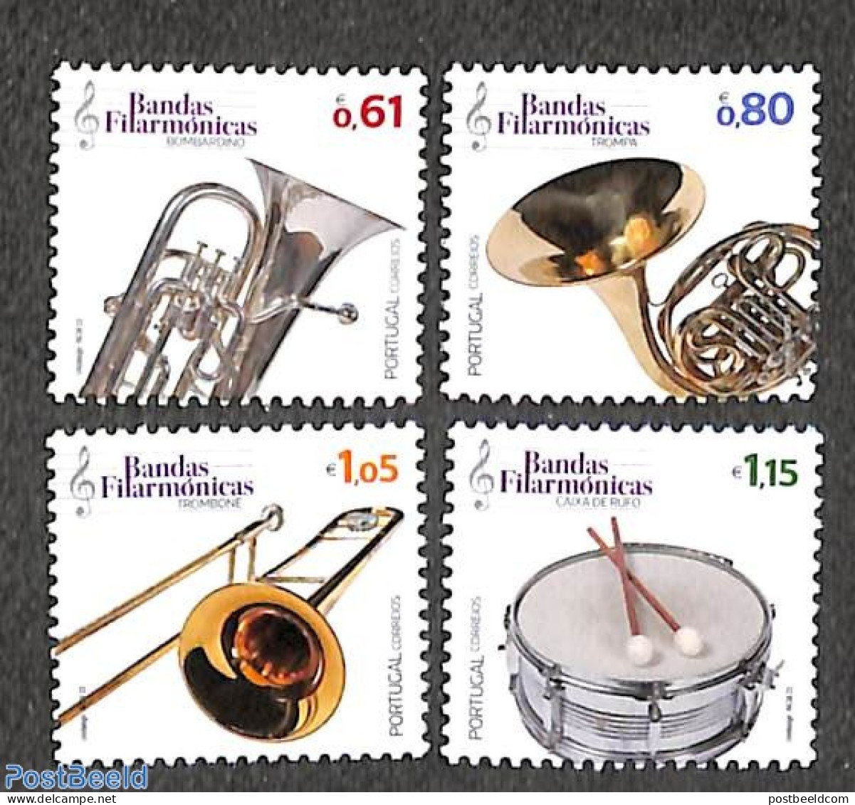 Portugal 2023 Music Instruments 4v, Mint NH, Performance Art - Music - Musical Instruments - Nuovi