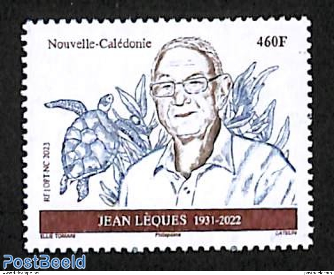 New Caledonia 2023 Jean Lèques 1v, Mint NH, Nature - Turtles - Neufs