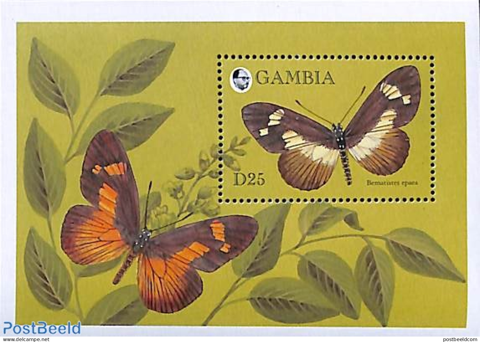 Gambia 1994 Bematistes Epaea S/s, Mint NH - Gambia (...-1964)