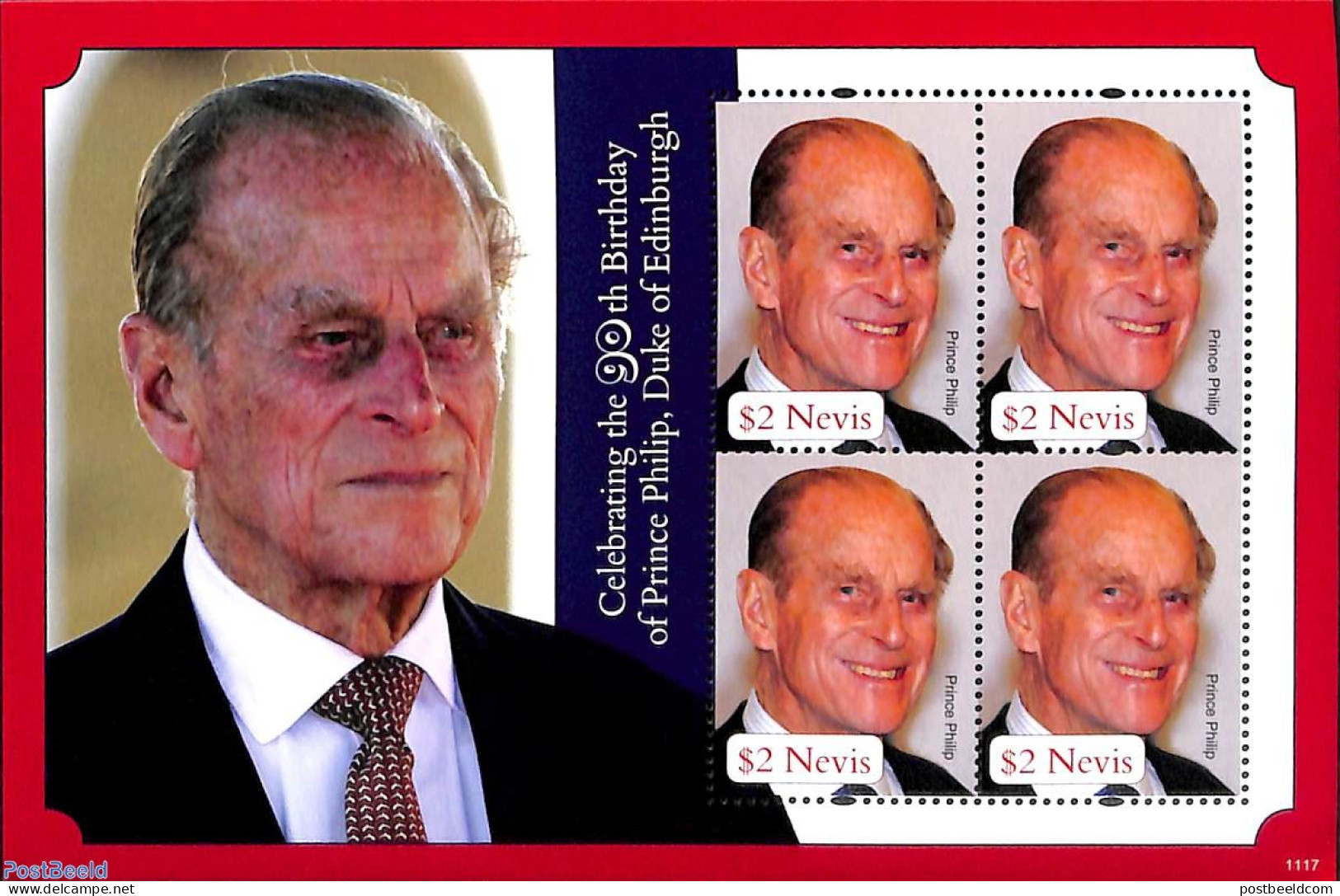 Nevis 2011 Prince Philip M/s, Mint NH, History - Kings & Queens (Royalty) - Royalties, Royals