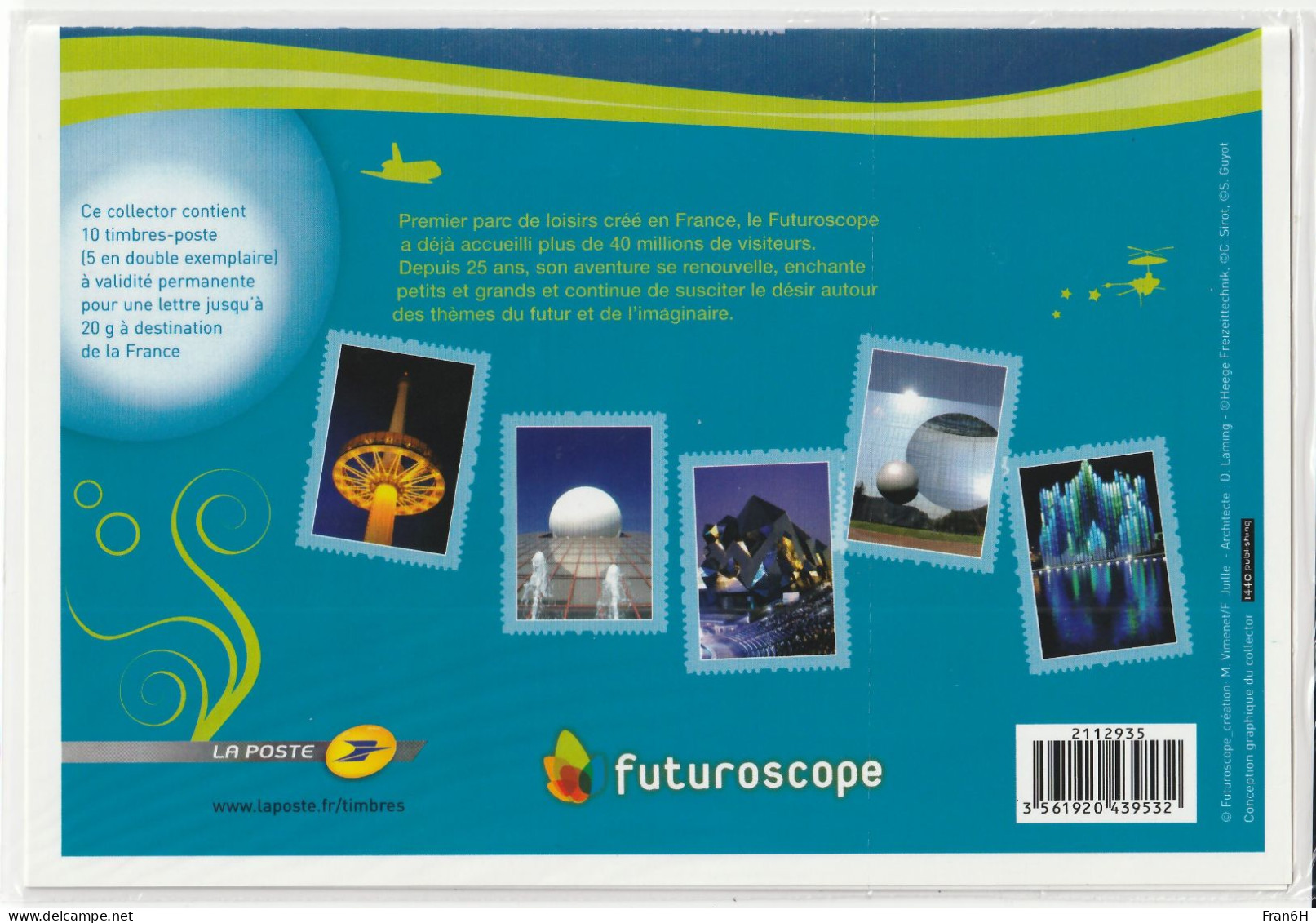 Collector 2012 - Futuroscope - 10 Timbres VP - Neuf Scellé - Autoadhesif - Autocollant - Collectors