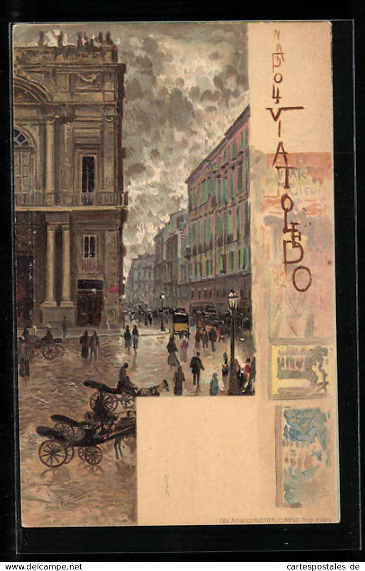 Lithographie Napoli, Via Toledo  - Napoli (Naples)