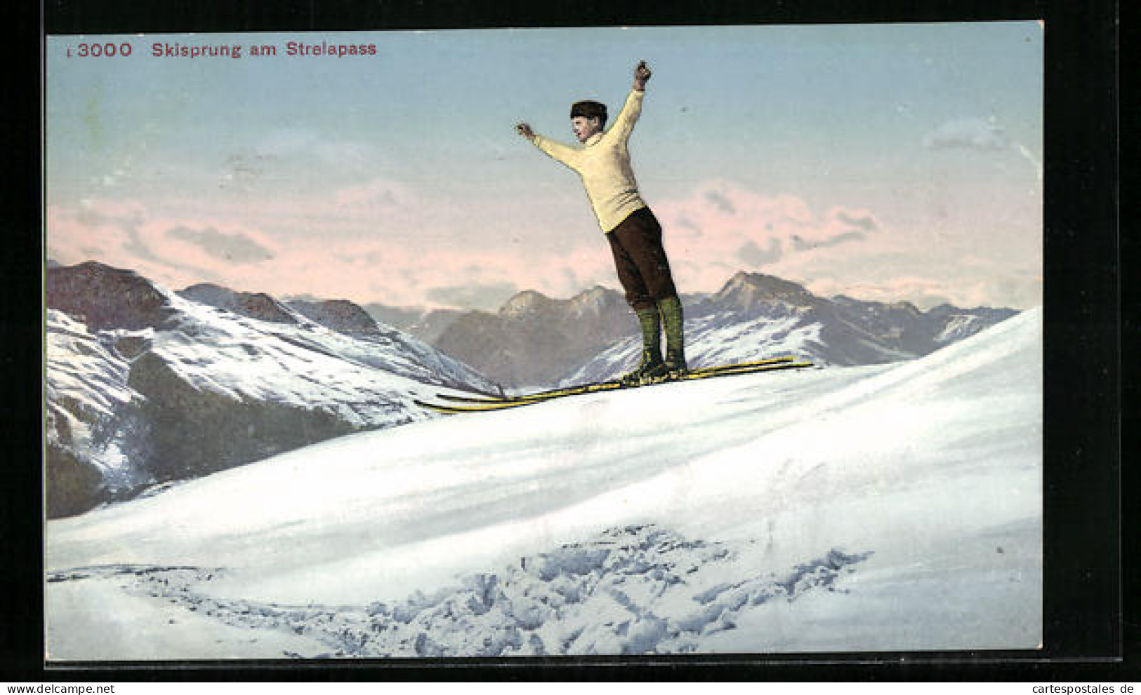 AK Mann Bei Einem Skisprung Am Strelapass  - Winter Sports