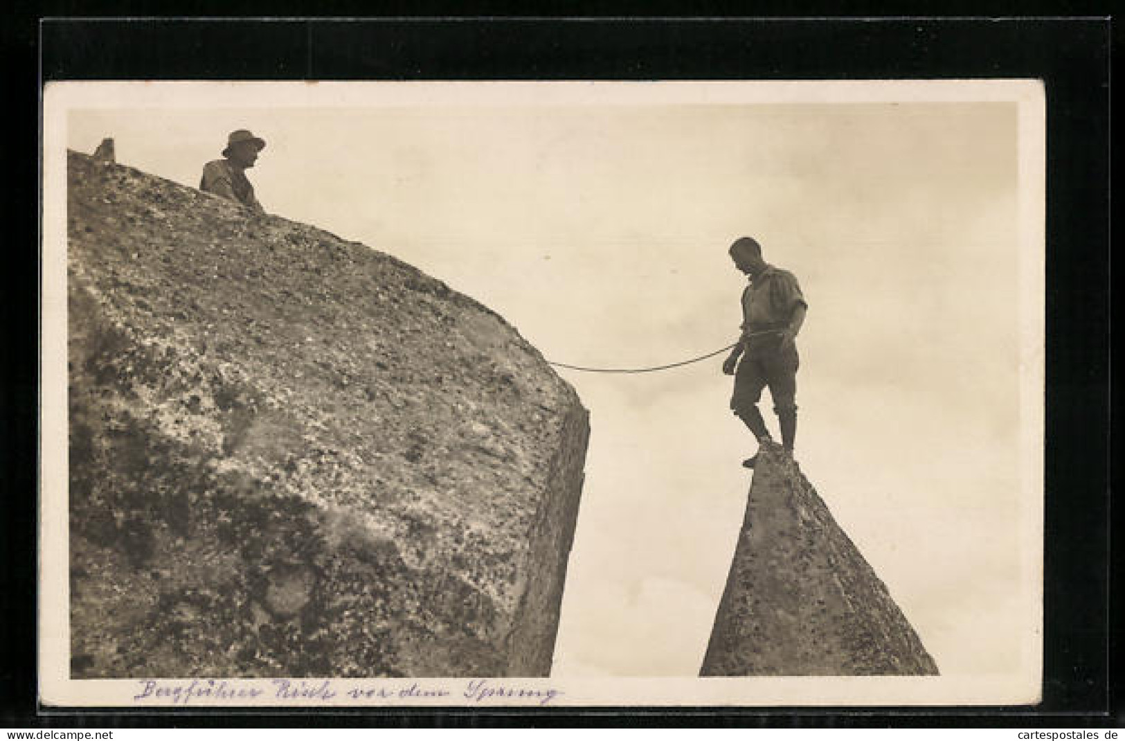 AK Bergsteiger über Dem Kamin Am Gallogipfel  - Mountaineering, Alpinism