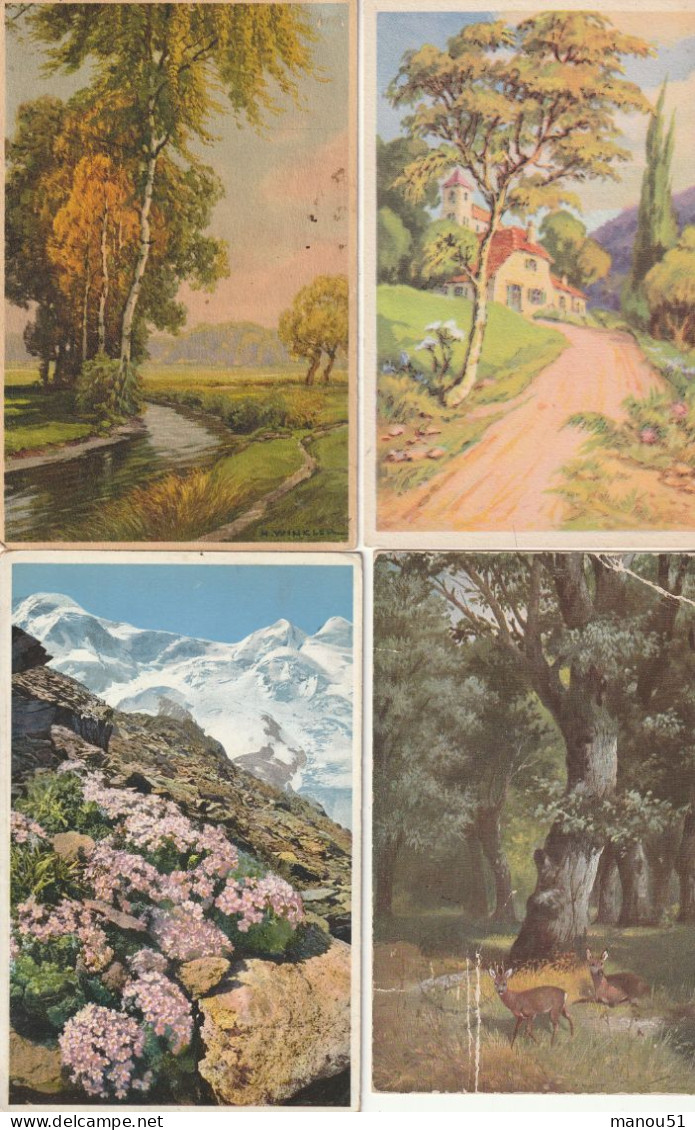 PAYSAGES - Lot De 8 CP - Malerei & Gemälde