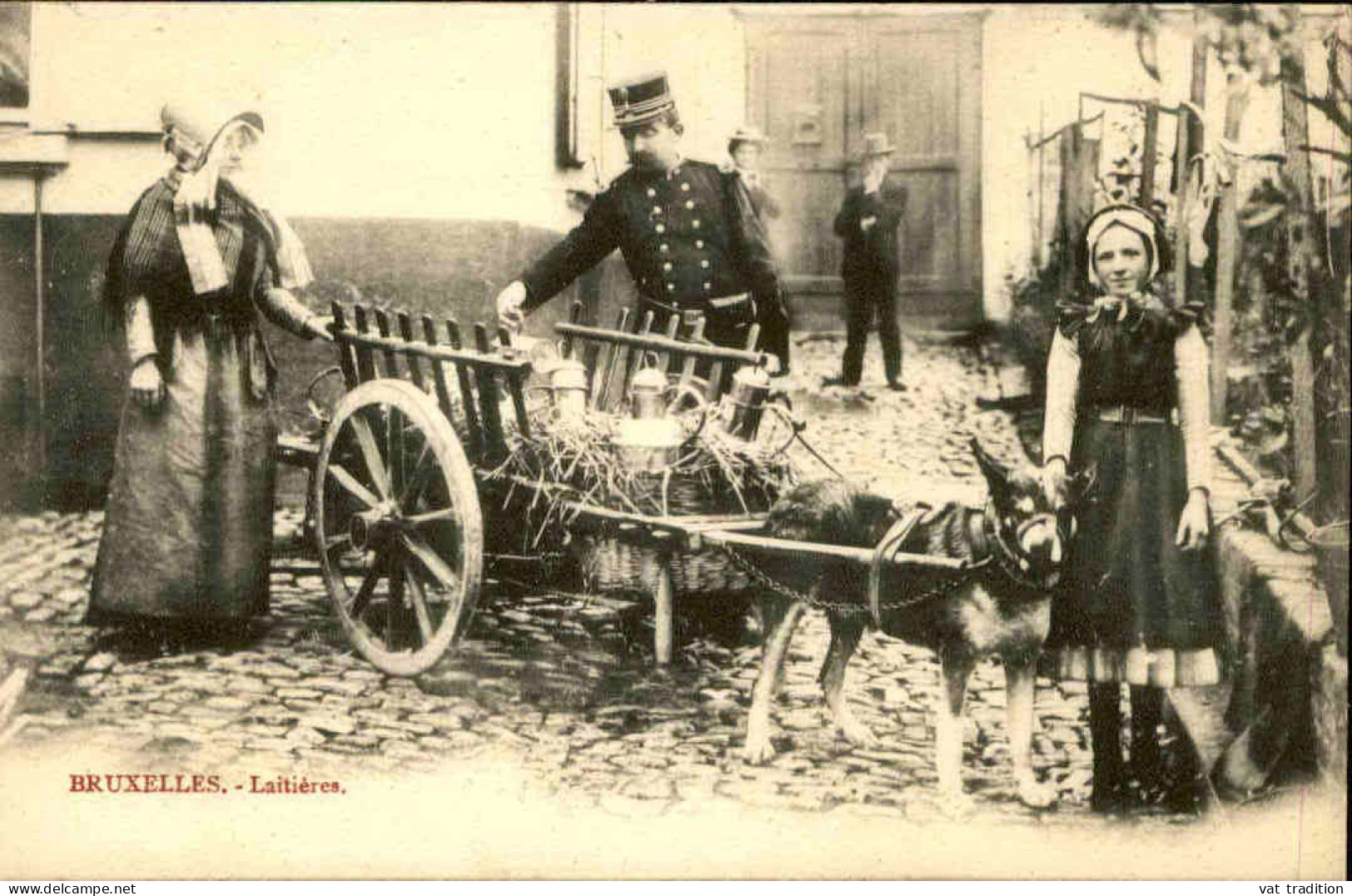 MÉTIERS -  Carte Postale - Bruxelles -  Laitières Avec Attelage De Chien - L 152060 - Marchands Ambulants