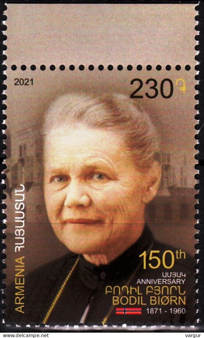 ARMENIA 2021-06 Famous People: Bodil Biorn - 150, Genocide Witness, MNH - Famous Ladies