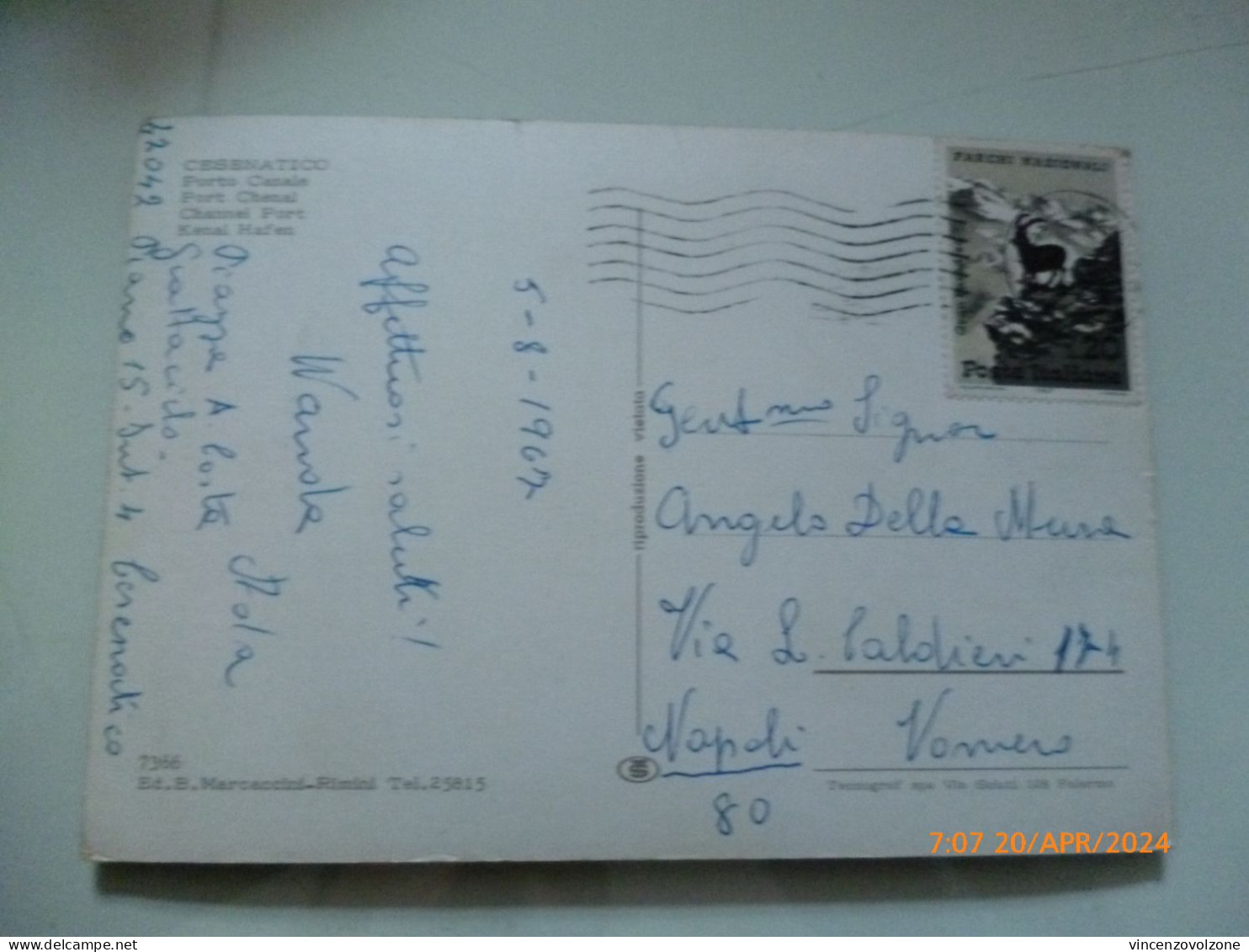 Cartolina  Viaggiata "CESENATICO Porto Canale" 1967 - Forli