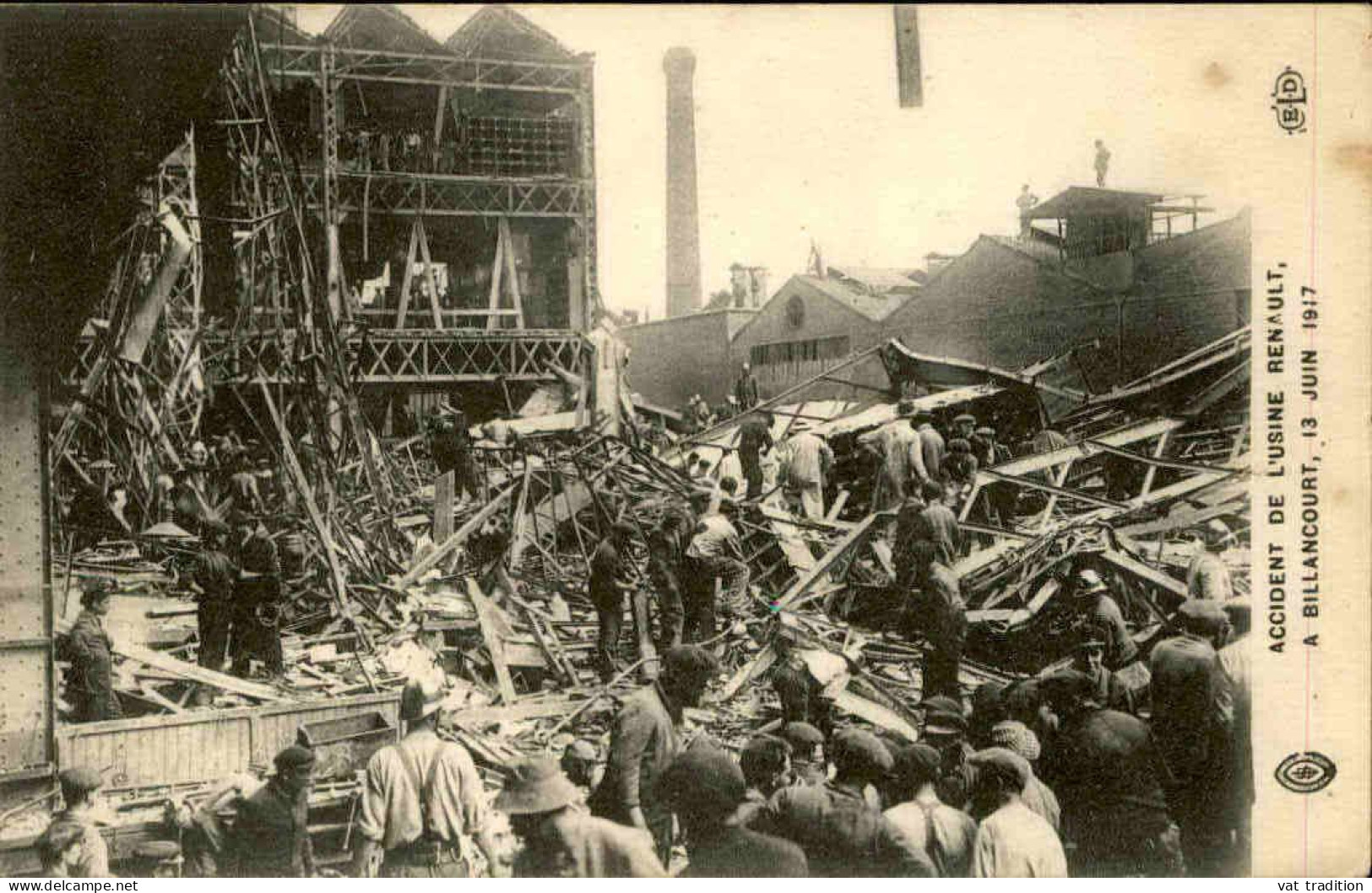 ÉVÉNEMENTS -  Carte Postale De L'Accident De L'Usine Renault à Billancourt En 1917 - L 152065 - Catastrophes