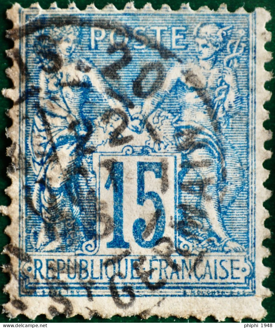 -Sage    Obl   :  BUREAUX De QUARTIER De PARIS. BD ST GERMAIN. - 1876-1898 Sage (Type II)