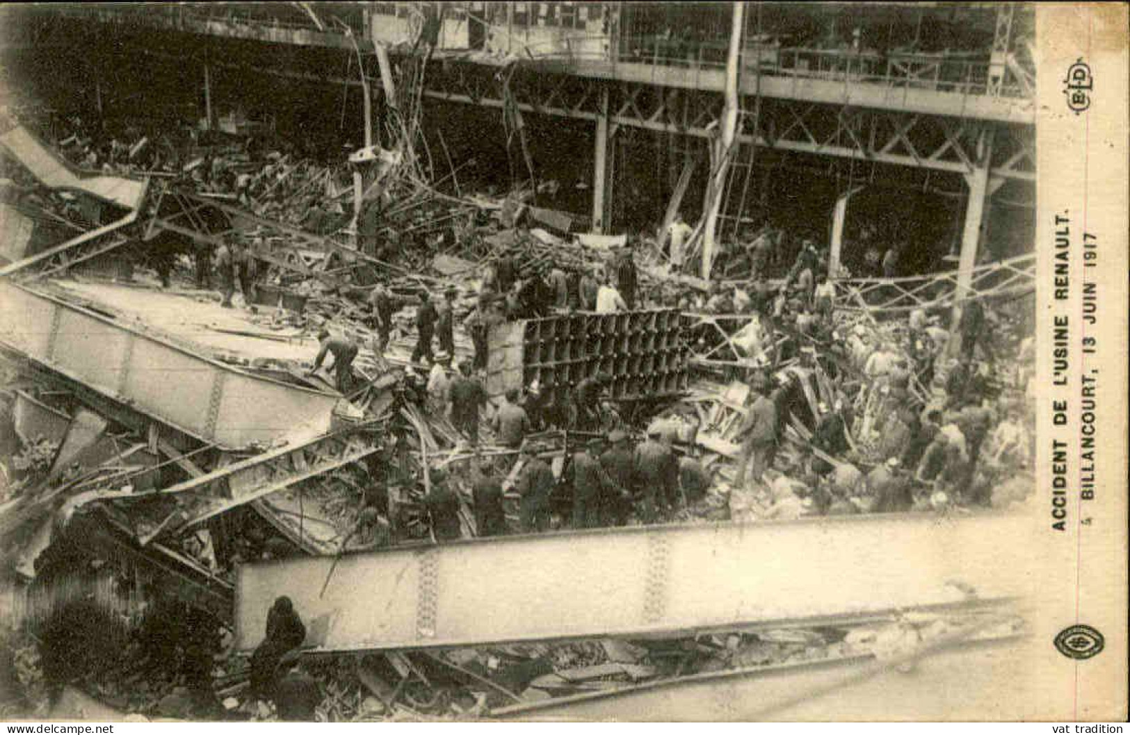 ÉVÉNEMENTS -  Carte Postale De L'Accident De L'Usine Renault à Billancourt En 1917 - L 152066 - Disasters