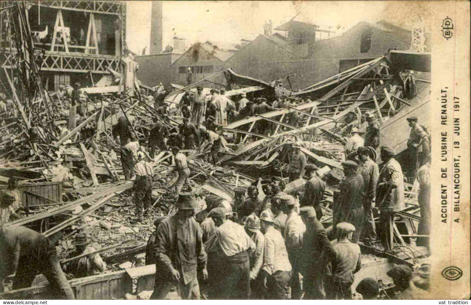 ÉVÉNEMENTS -  Carte Postale De L'Accident De L'Usine Renault à Billancourt En 1917 - L 152067 - Disasters