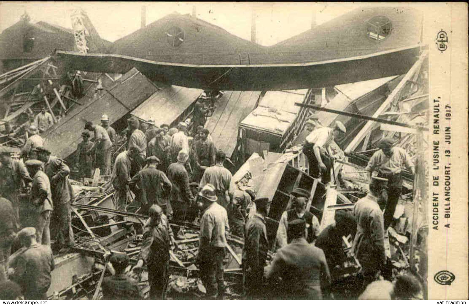 ÉVÉNEMENTS -  Carte Postale De L'Accident De L'Usine Renault à Billancourt En 1917 - L 152069 - Disasters
