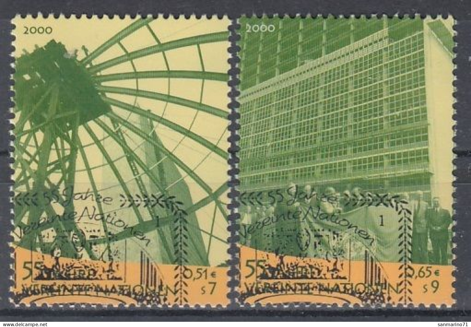 UNITED NATIONS Vienna 309-310,used - Gebruikt