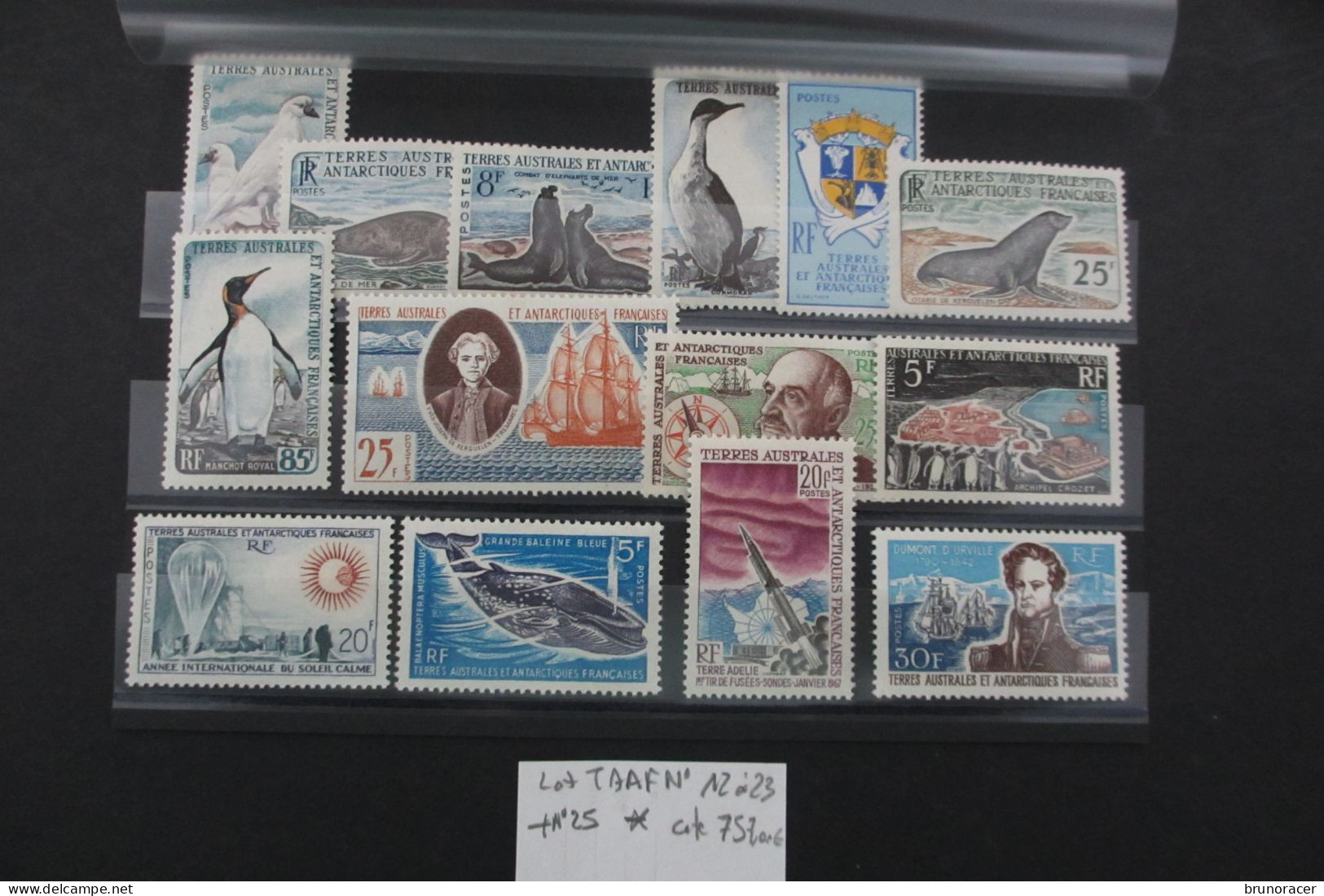 TAAF N°12 à 23 + N°25 NEUF* COTE 757 EUROS VOIR SCANS - Unused Stamps