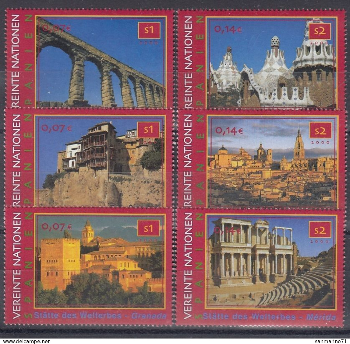 UNITED NATIONS Vienna 319-324,unused (**) - Unused Stamps