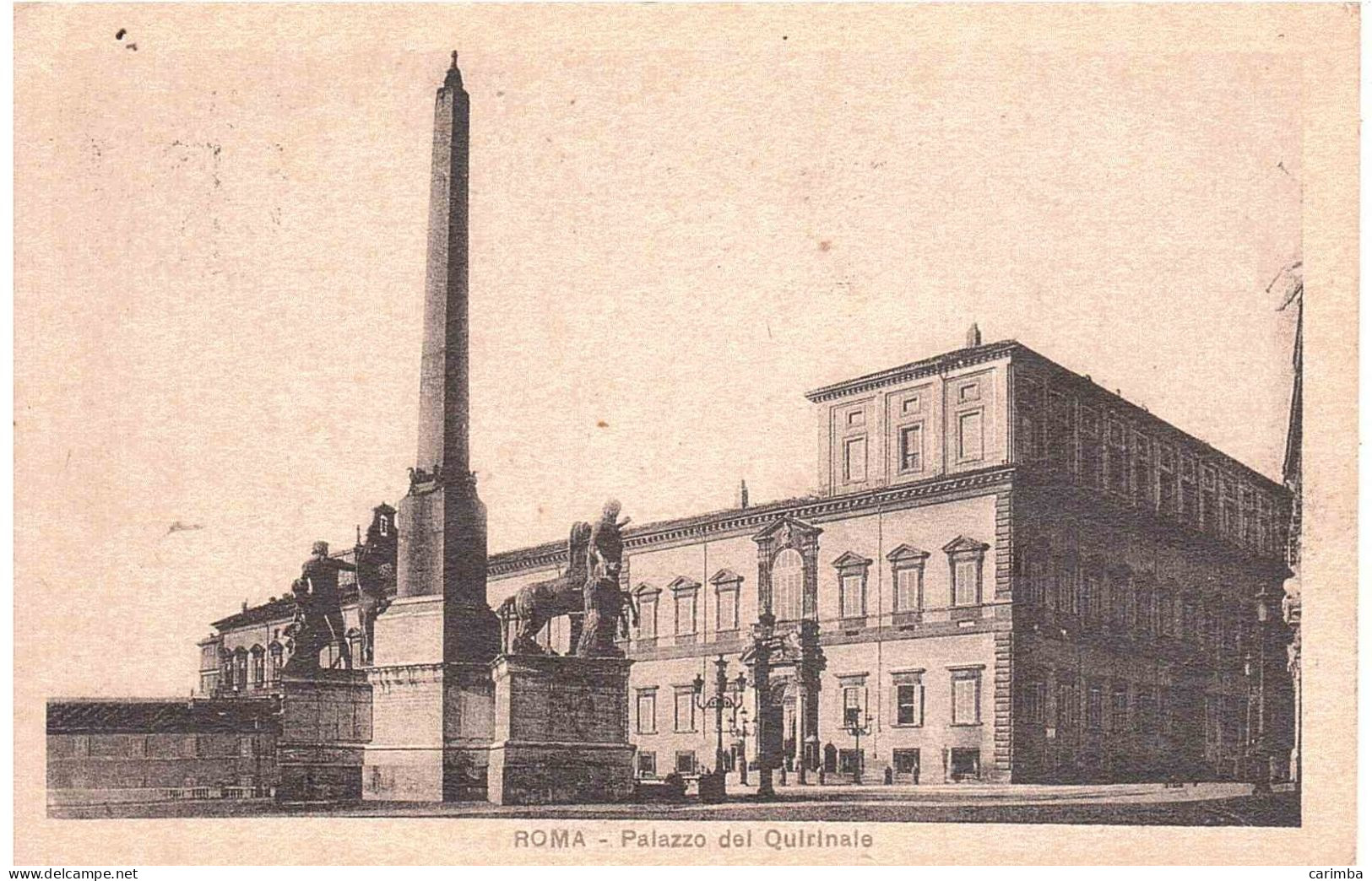 CARTOLINA ROMA QUIRINALE CON ANNULLO TARGHETTA PRESTITO LITTORIO - Altri Monumenti, Edifici