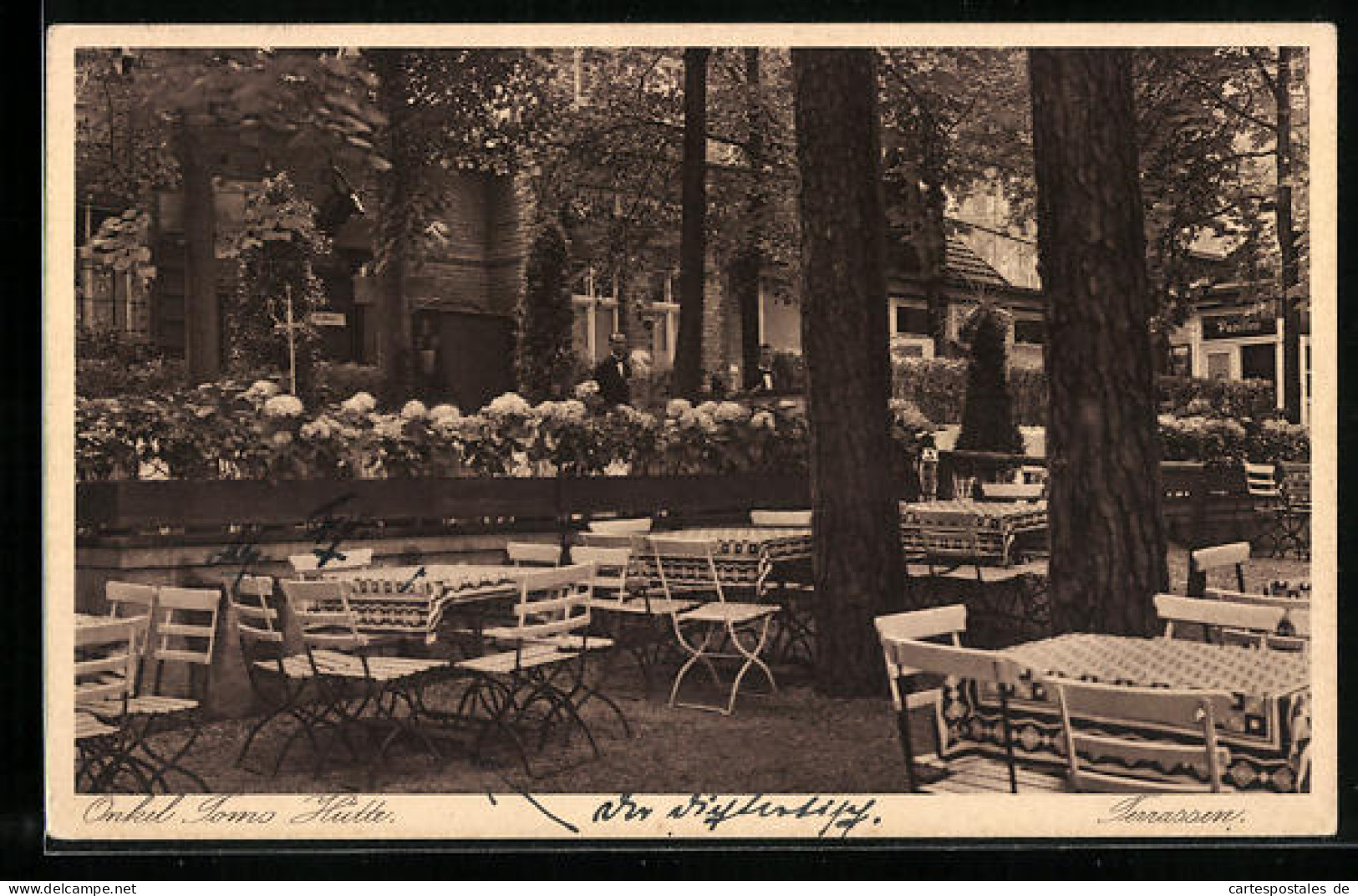 AK Berlin-Zehlendorf, Gasthaus Onkel Toms Hütte, Terrassen  - Zehlendorf