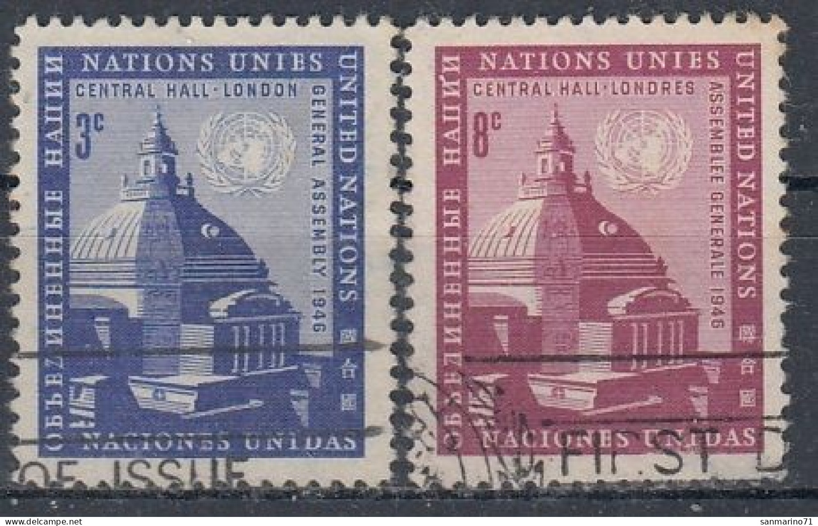 UNITED NATIONS New York 68-69,used - Usati