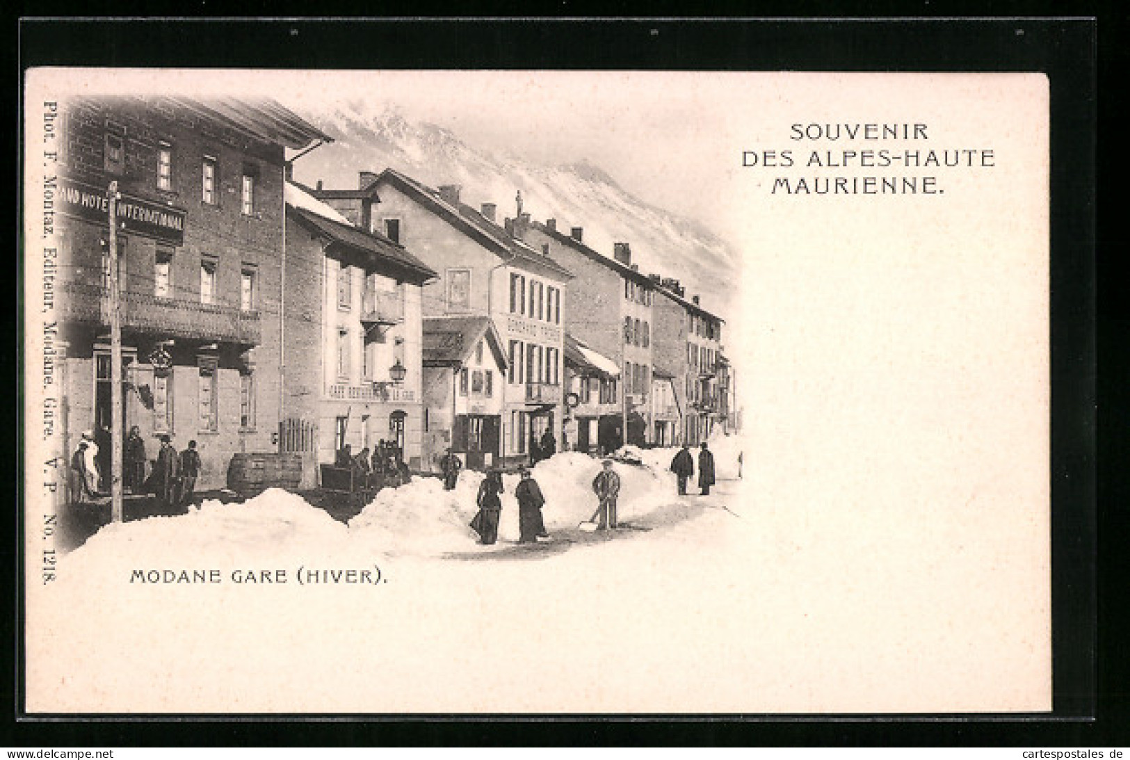 CPA Modane-Gare, Grand Hotel International En Hiver  - Modane