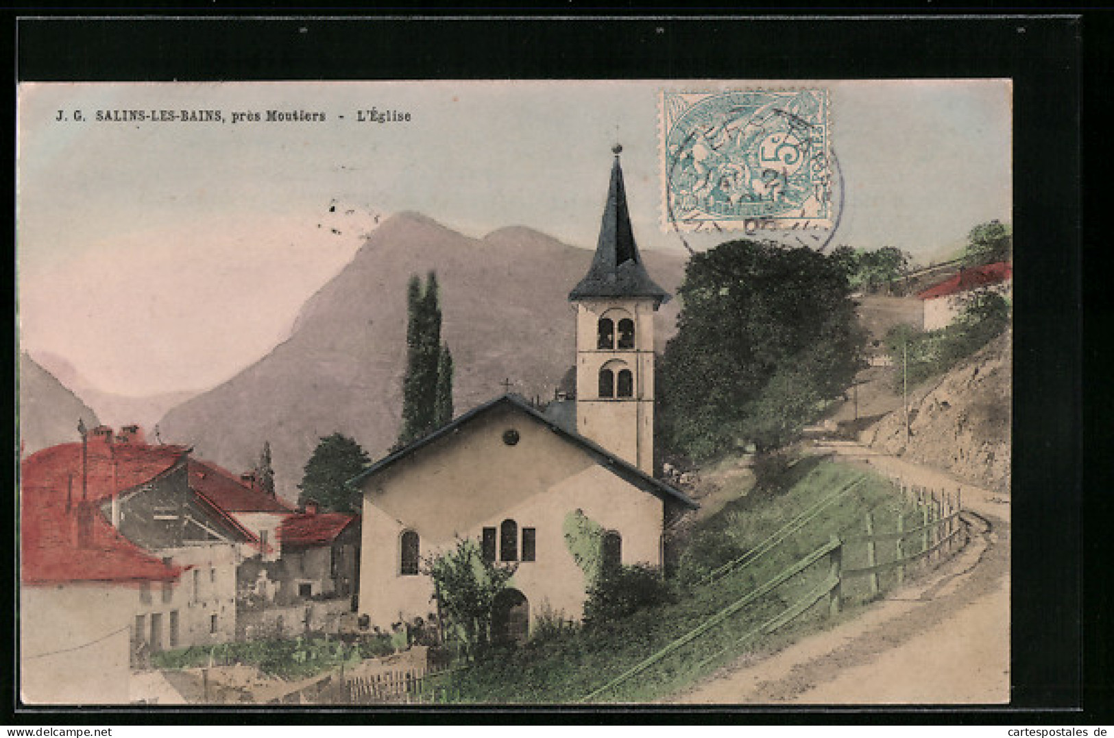 CPA Salins-les-Bains Près Moutiers, L`Église  - Moutiers