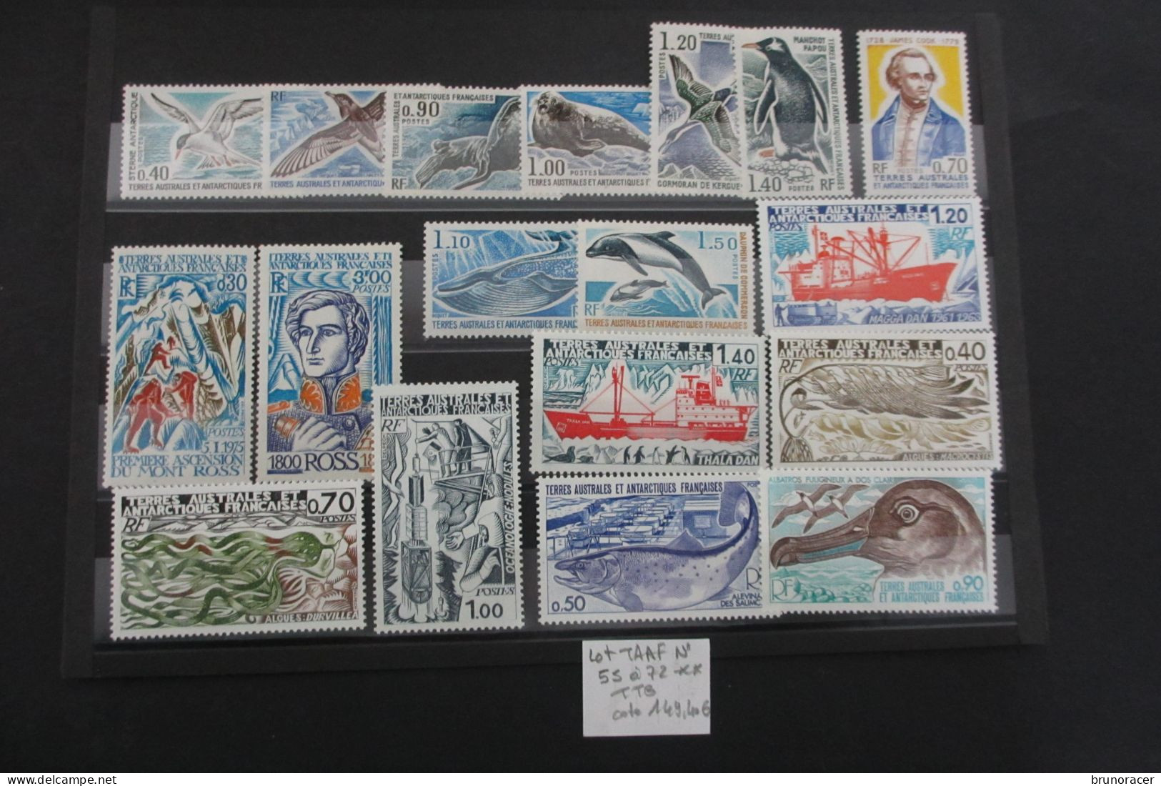 TAAF N°55 à 72 NEUF** TTB COTE 149,40 EUROS VOIR SCANS - Unused Stamps