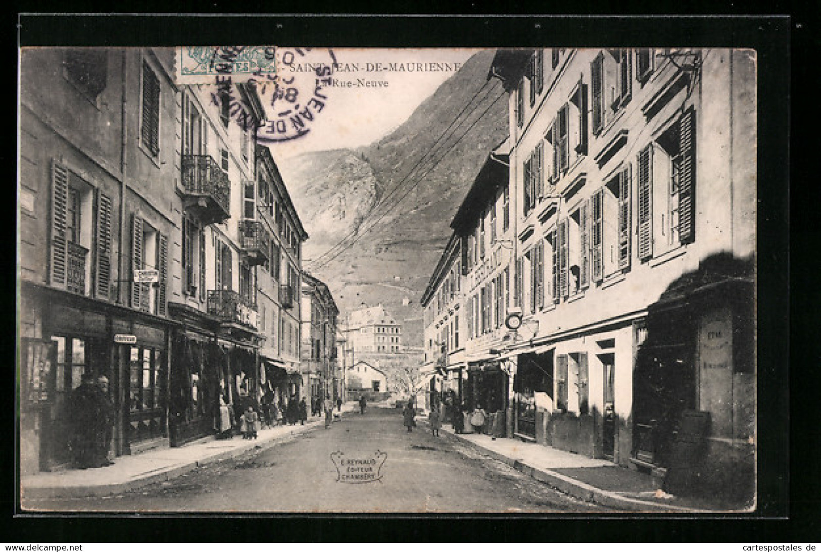 CPA Saint-Jean-de-Maurienne, La Rue-Neuve, Vue De La Rue  - Saint Jean De Maurienne