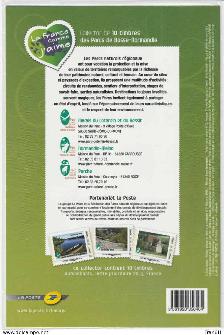 Collector 2010 - Parcs Naturels Basse-Normandie - 10 Timbres VP - Neuf Scellé - Autoadhesif - Autocollant - Collectors