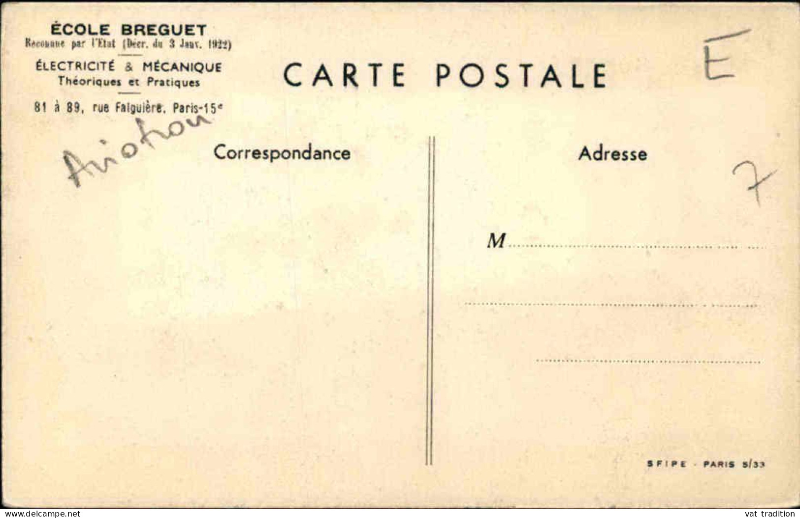 AVIATION -  Carte Postale De L'Ecole Breguet - Section Spéciales Des Militaires élèves Des Forces Aériennes - L 152075 - 1919-1938: Entre Guerras