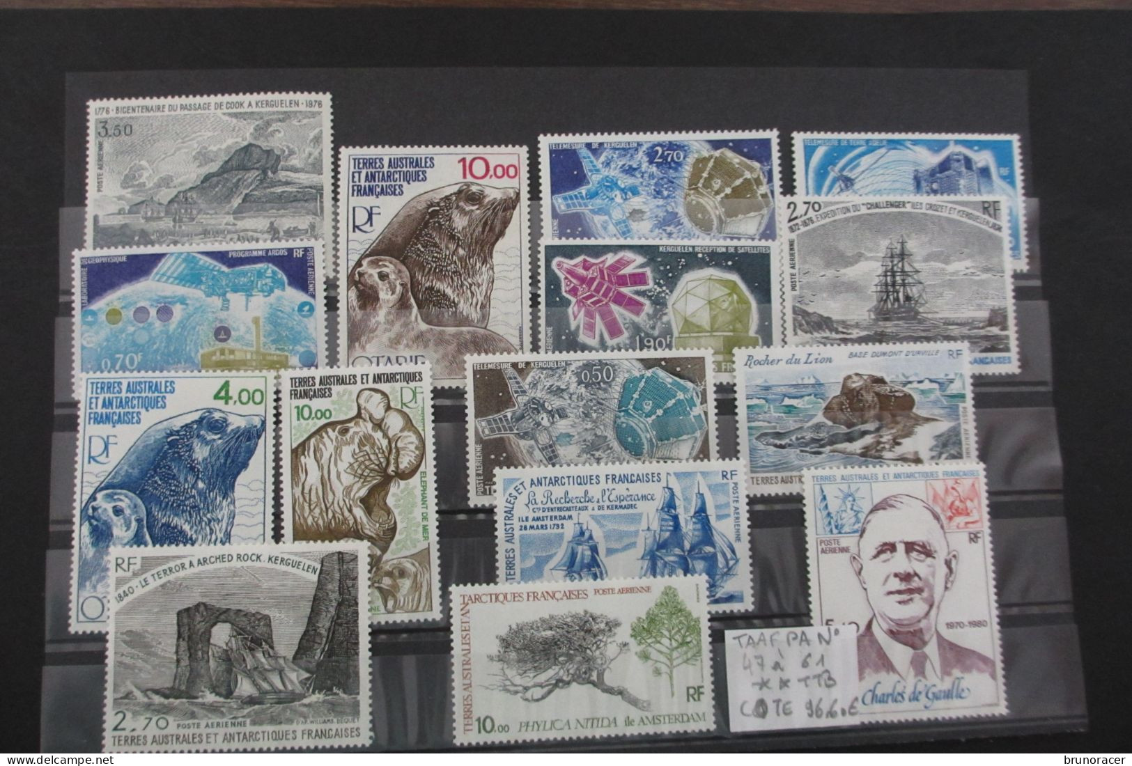 TAAF POSTE AERIENNE N°47 à 61 NEUF** TTB COTE 96,60 EUROS VOIR SCANS - Unused Stamps