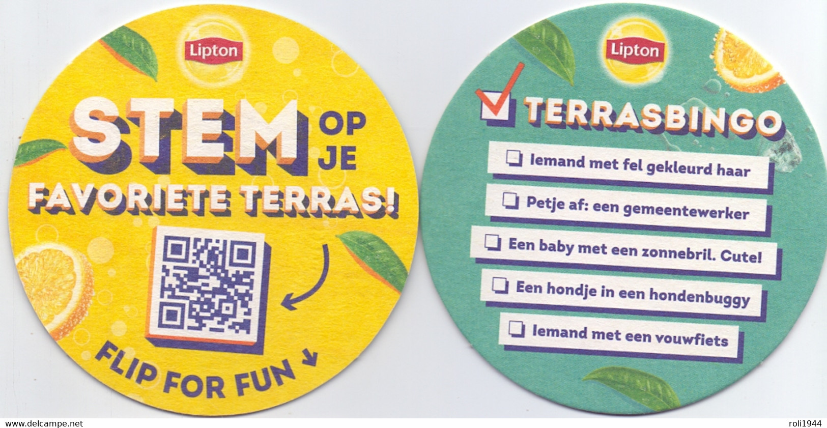 #D258-154 Viltje Lipton - Beer Mats