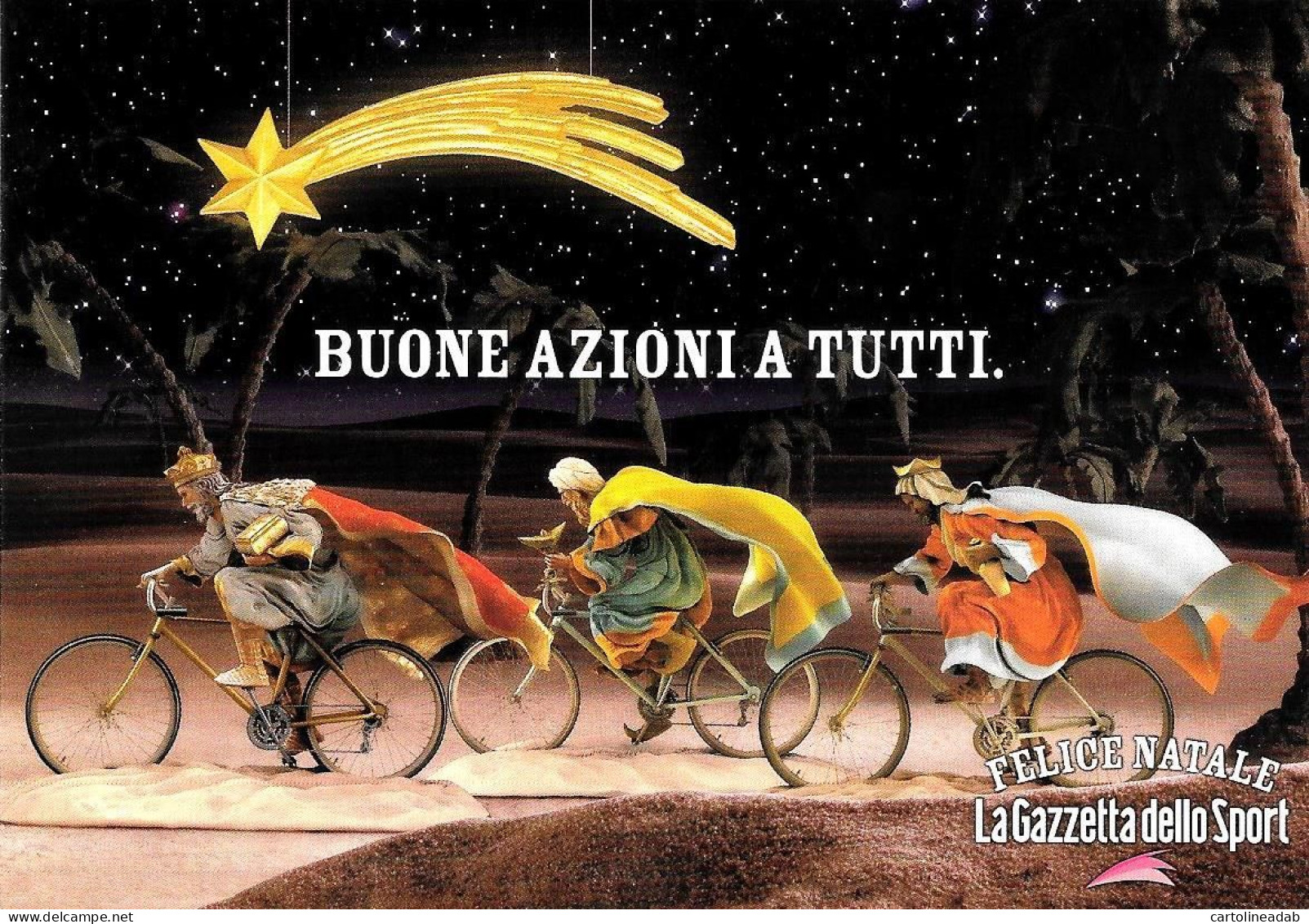 [MD9451] CPM - FELICE NATALE LA GAZZETTA DELLO SPORT - PROMOCARD 7712 - PERFETTA - Non Viaggiata - Advertising