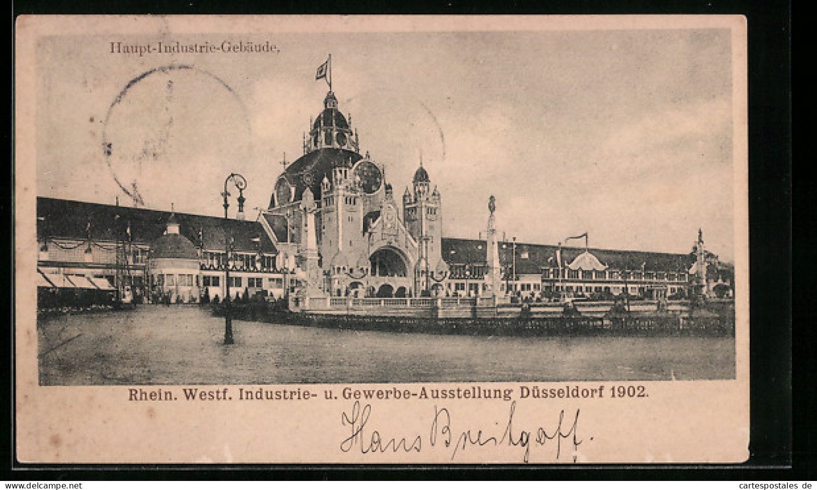AK Düsseldorf, Rhein-Westf. Industrie- Und Gewerbe-Ausstellung 1902, Haupt-Industrie-Gebäude  - Ausstellungen